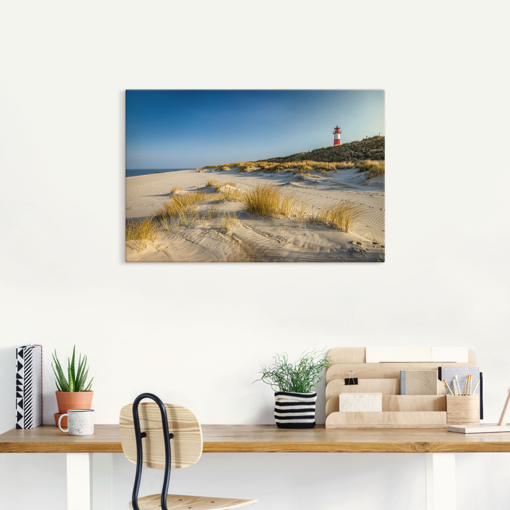 Artland Wandbild »Leuchtturm List-Ost Ellenbogen-Halbinsel«, Strandbilder, (1 St.), als Alubild, Outdoorbild, Leinwandbild, Poster in verschied. Größen