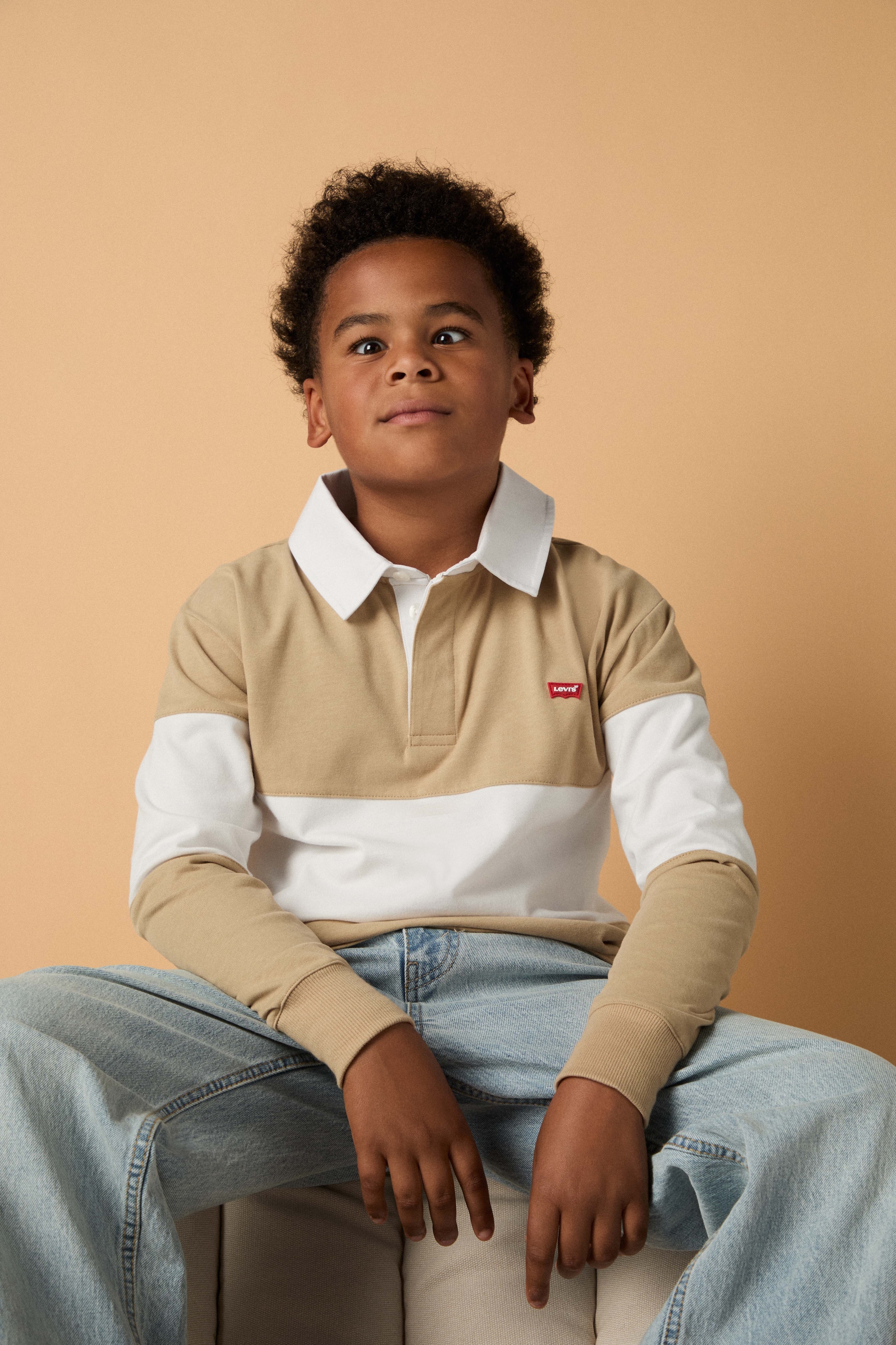 Levi's® Kids Langarmshirt »LVB TIMELESS RUGBY POLO« for Boys, mit Polokragen und Colorblocking
