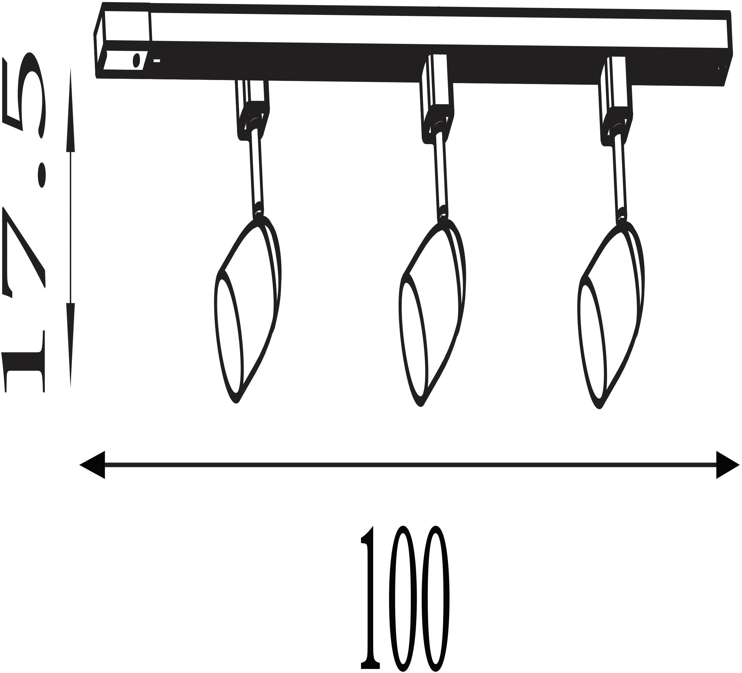 Searchlight LED Deckenspots »Track & Spot 3 LED's - Metall« GU10 1 Stk.