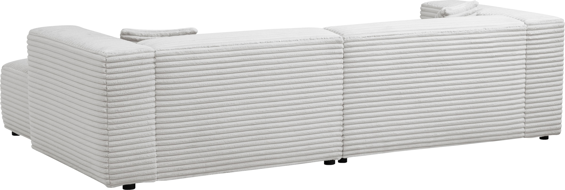 andas Polsterecke »BAKELS, Ecksofa-Set mit Hocker, L-Form mit Schlaffunktion«, Ecksofa-Set (incl. Hocker) im trendigen Megacord