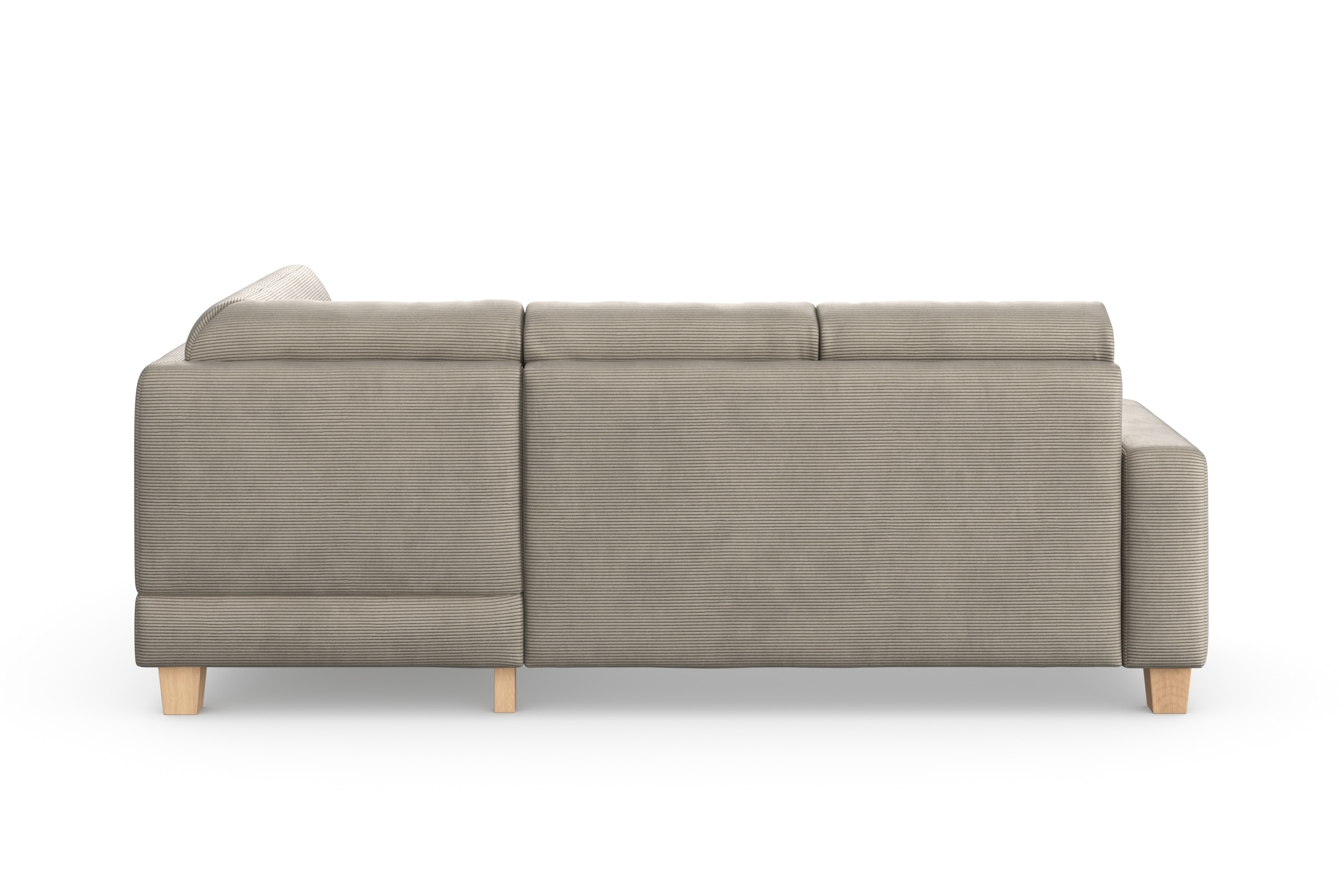 Home affaire Ecksofa »Summer L-Form«, mit Ottomane, wahlweise mit Bettfunktion und Bettkasten, Cord-Bezug