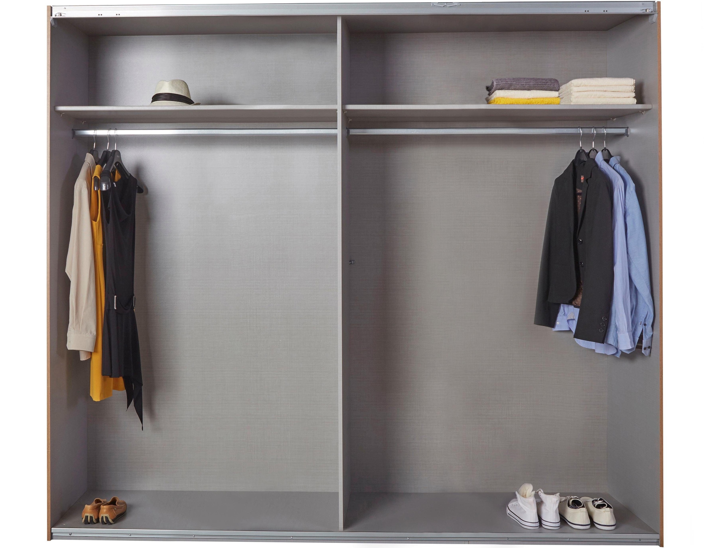 Wimex Schwebetürenschrank »Malmö, Kleiderschrank wahlweise mit oder ohne Spiegel«, Kleiderschrank im Industrial Design, 225 oder 270cm breit