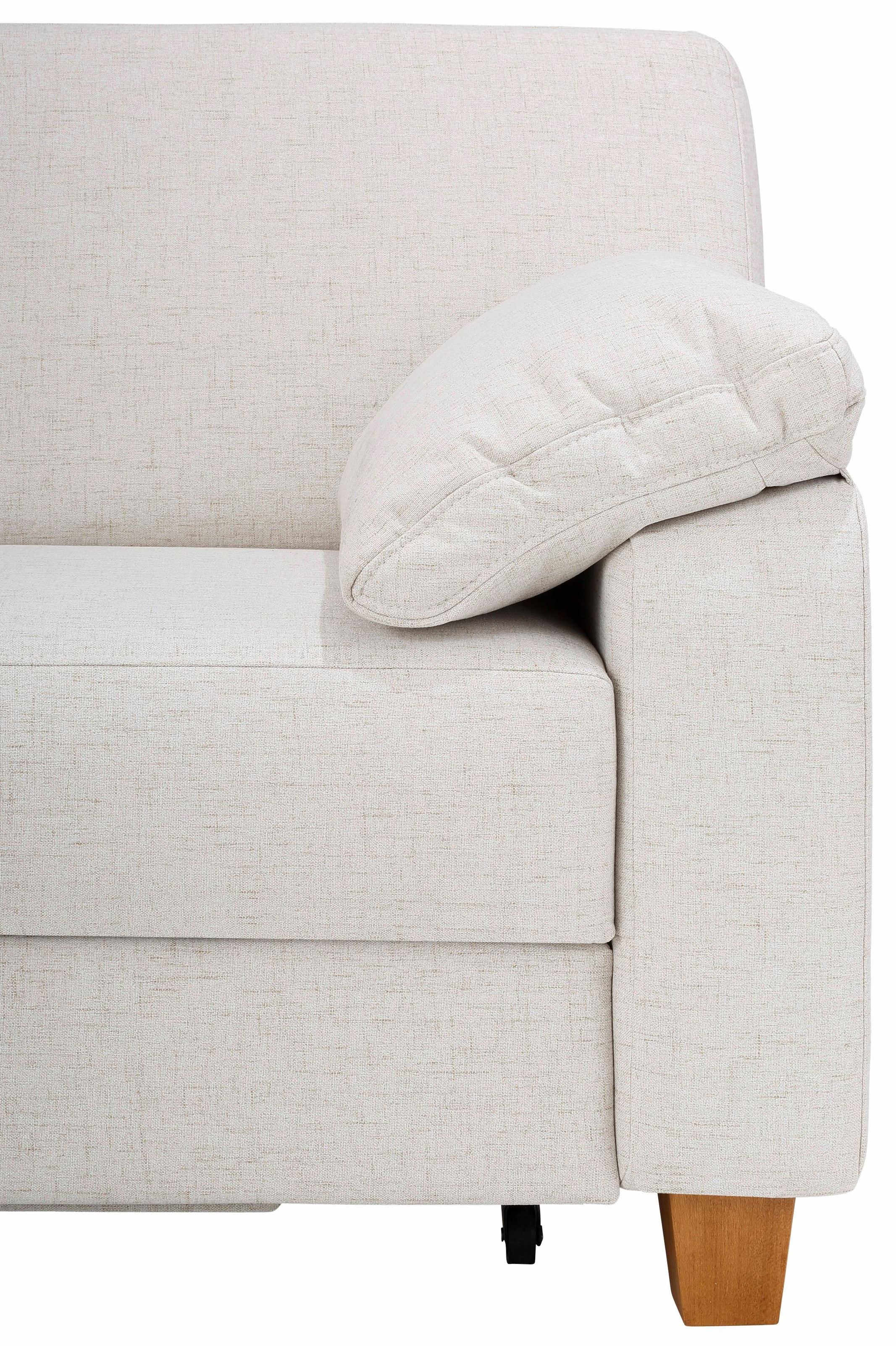 Home affaire Ecksofa »Belfort L-Form«, mit Federkern, wahlweise mit Bettfunktion und Stauraum