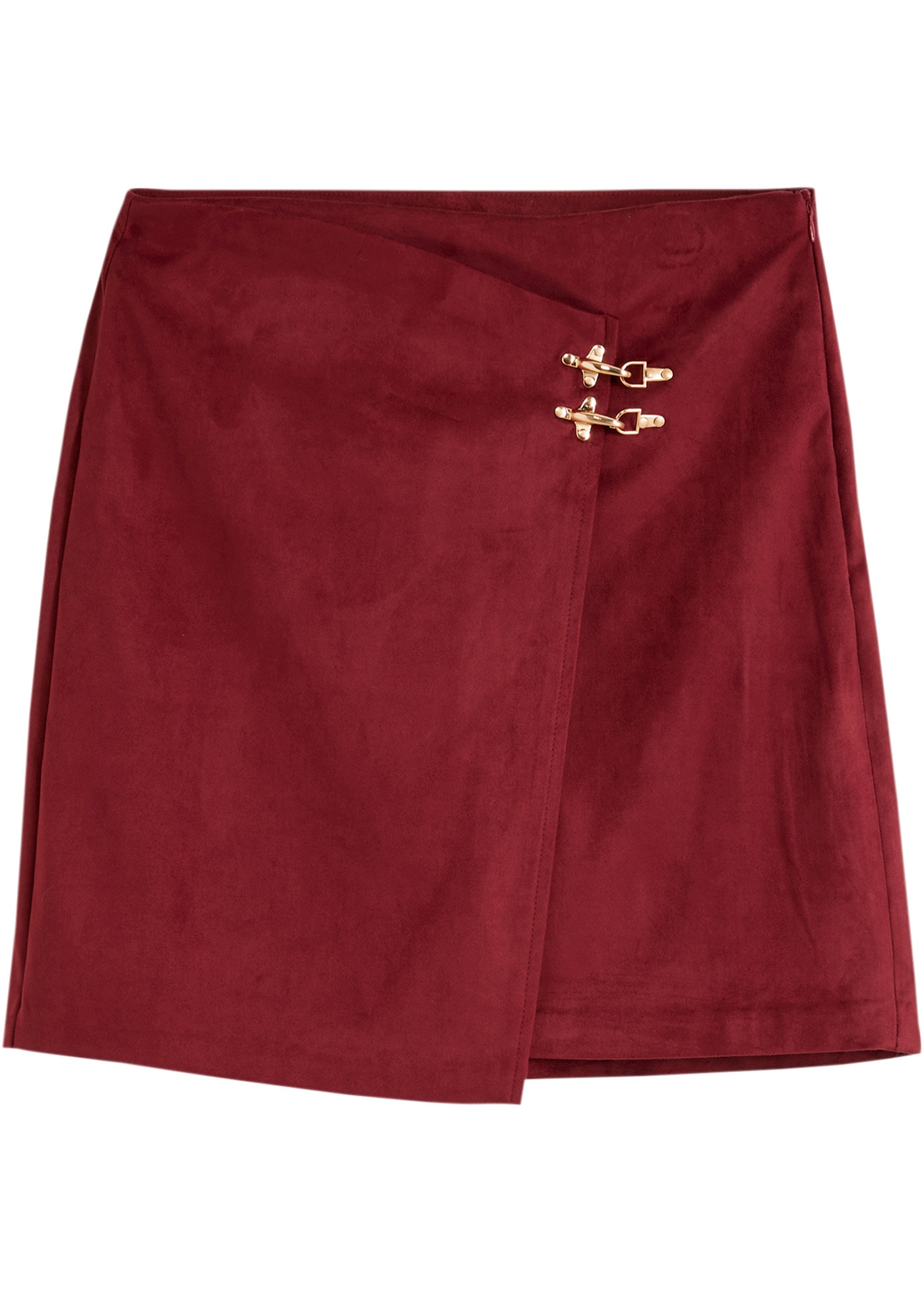 bonprix Lederimitatrock »Lederimitat-Rock in Wickeloptik« aus Polyester und Elasthan, ausgestellte Passform, mit Wickeloptik