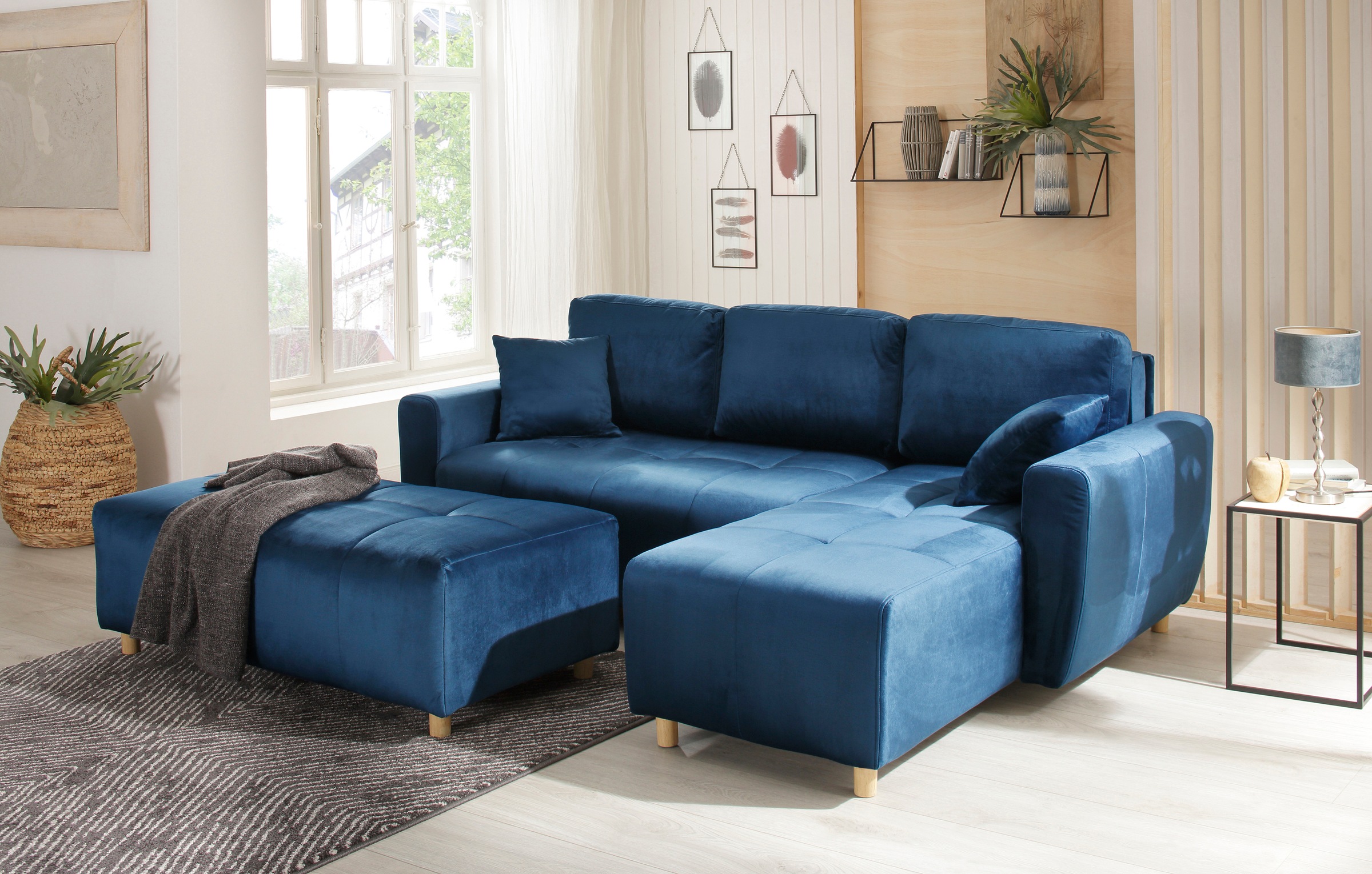 Home affaire Ecksofa »Scania L-Form«, wahlweise mit Bettfunktion und Bettkasten