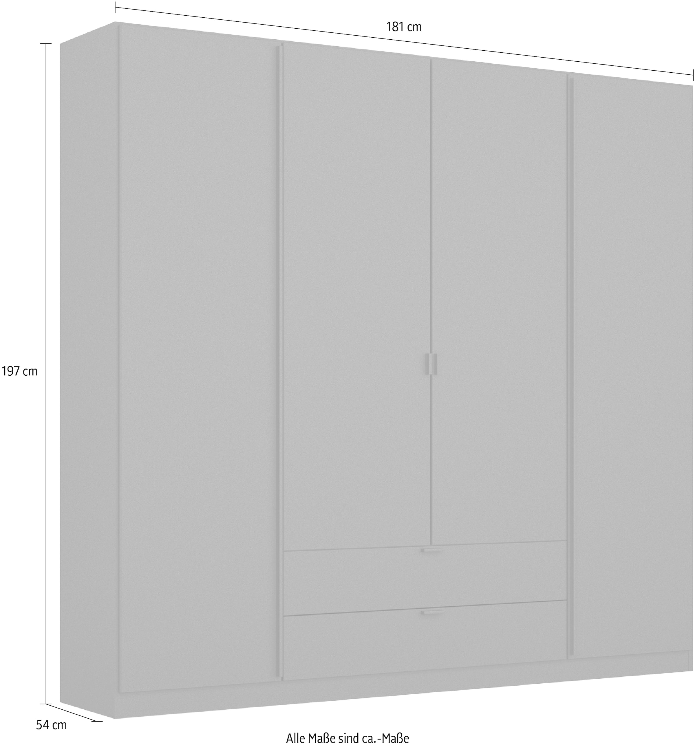 rauch Drehtürenschrank »StyleUp«, Typ Monochrome mit eleganten, langen Griffstangen in Schrankfarbe