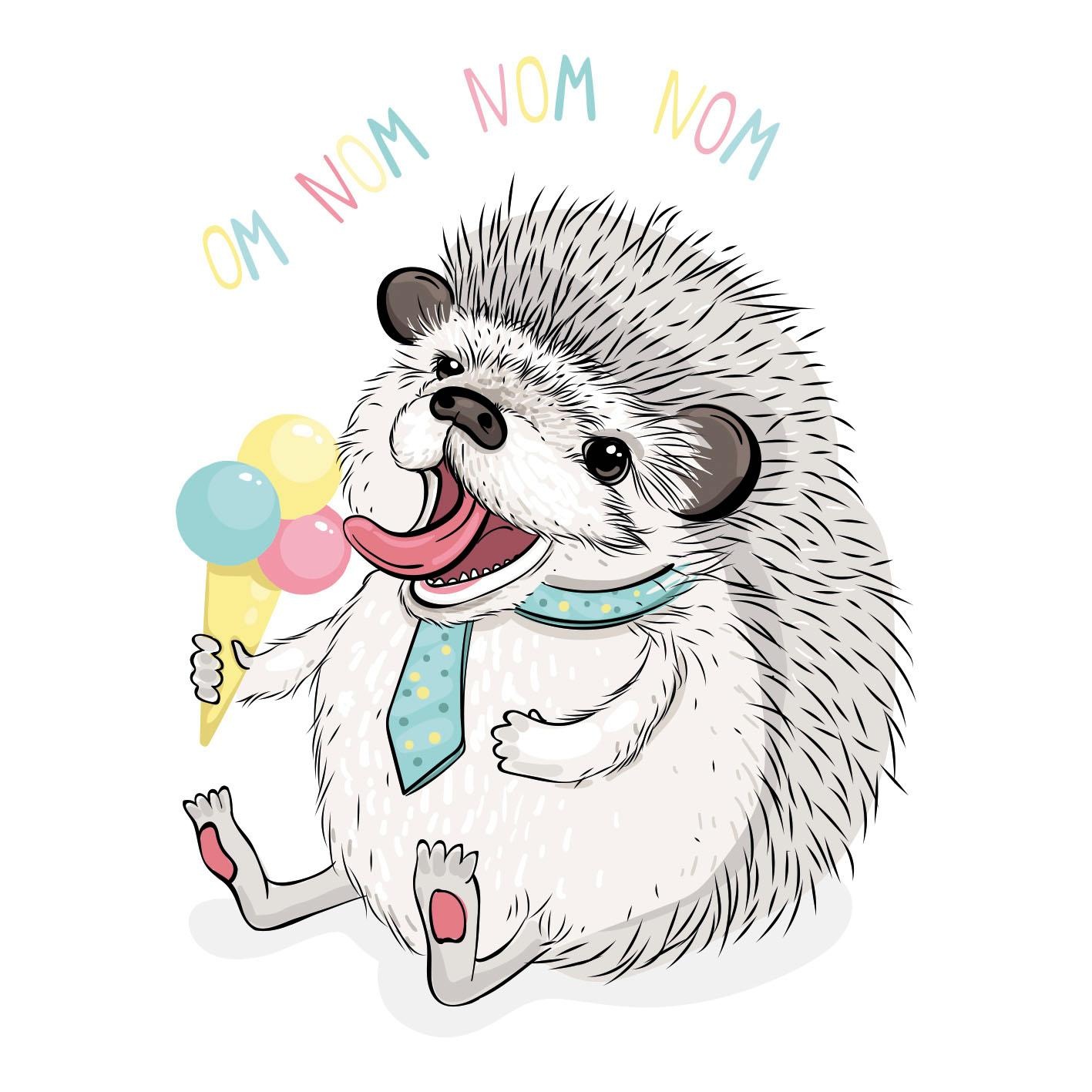 queence Dekokissen »»Nom Nom««, mit kleinem Igel, Kissenhülle ohne Füllung, günstig online kaufen