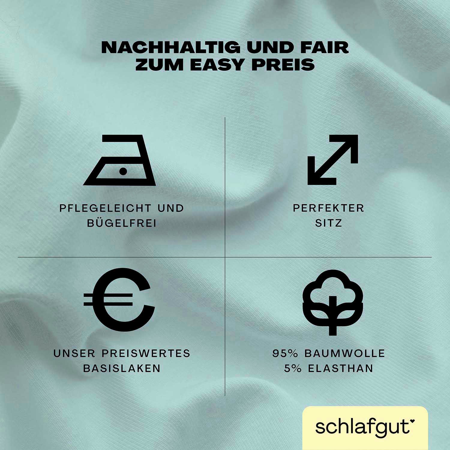 Schlafgut Spannbettlaken »EASY Jersey Elasthan Boxspring«, MADE IN GREEN by OEKO-TEX®