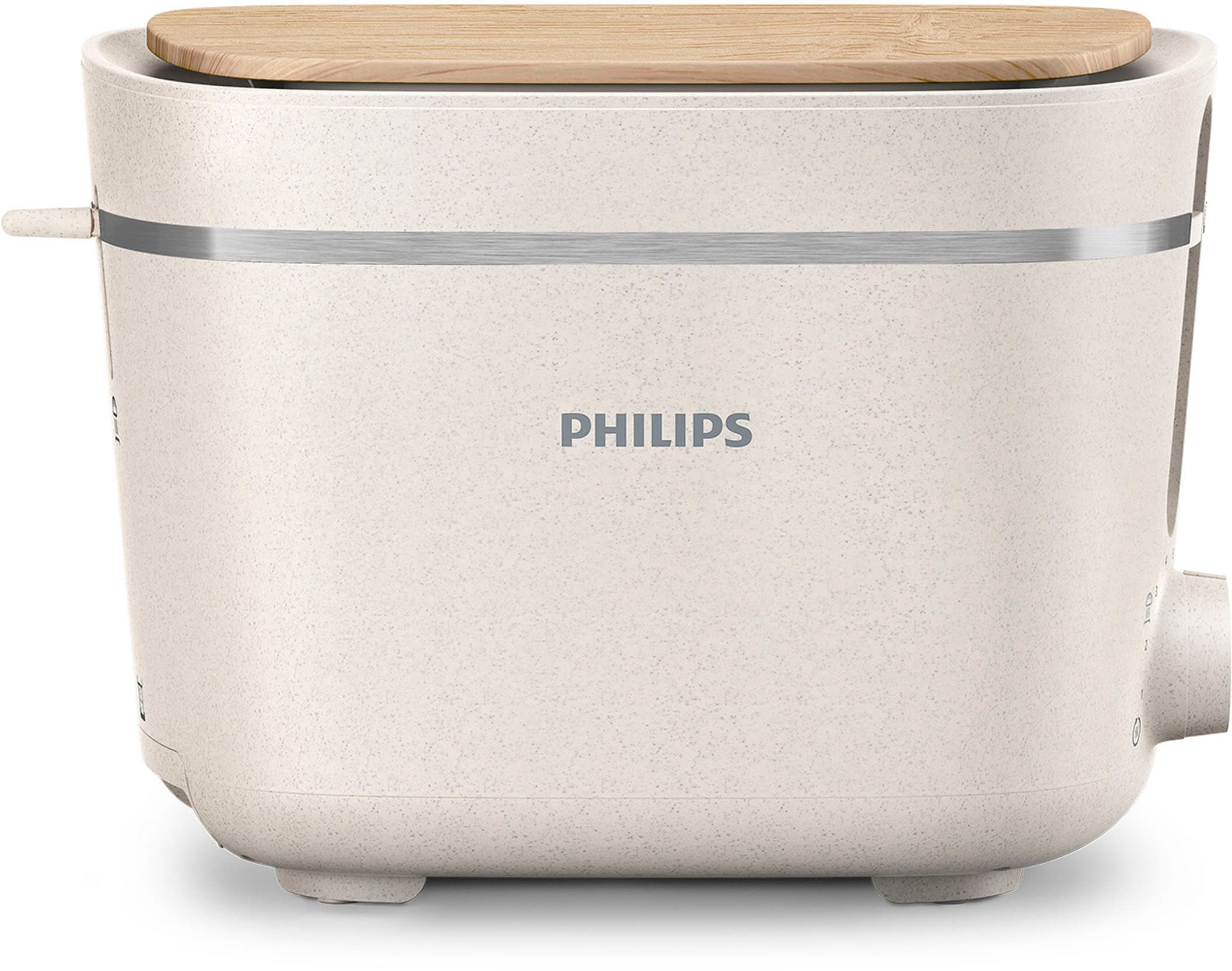 Philips Toaster »HD2640/10 Eco Conscious Collection Serie 5000«, 2 kurze Schlitze, 830 W, Aufwärm- und Auftaufunktion, aus nachhaltigem biobasiertem Kunststoff