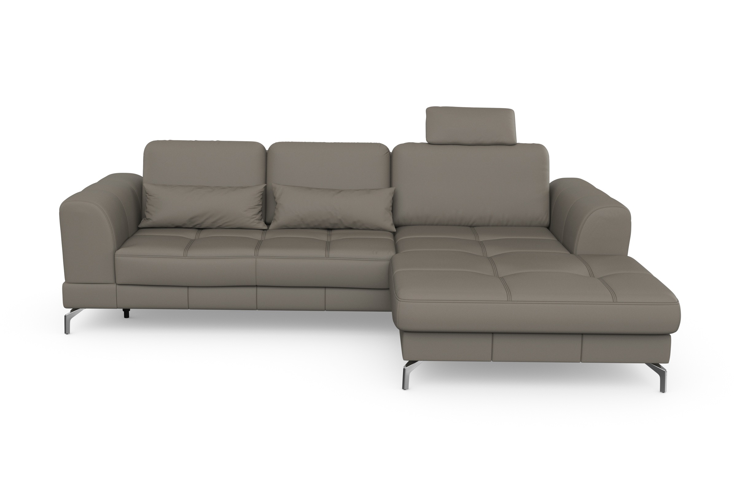 sit&more Ecksofa »Bendigo L-Form«, inklusive Sitztiefenverstellung, Bodenfreiheit 12 cm, in 2 Fußfarben