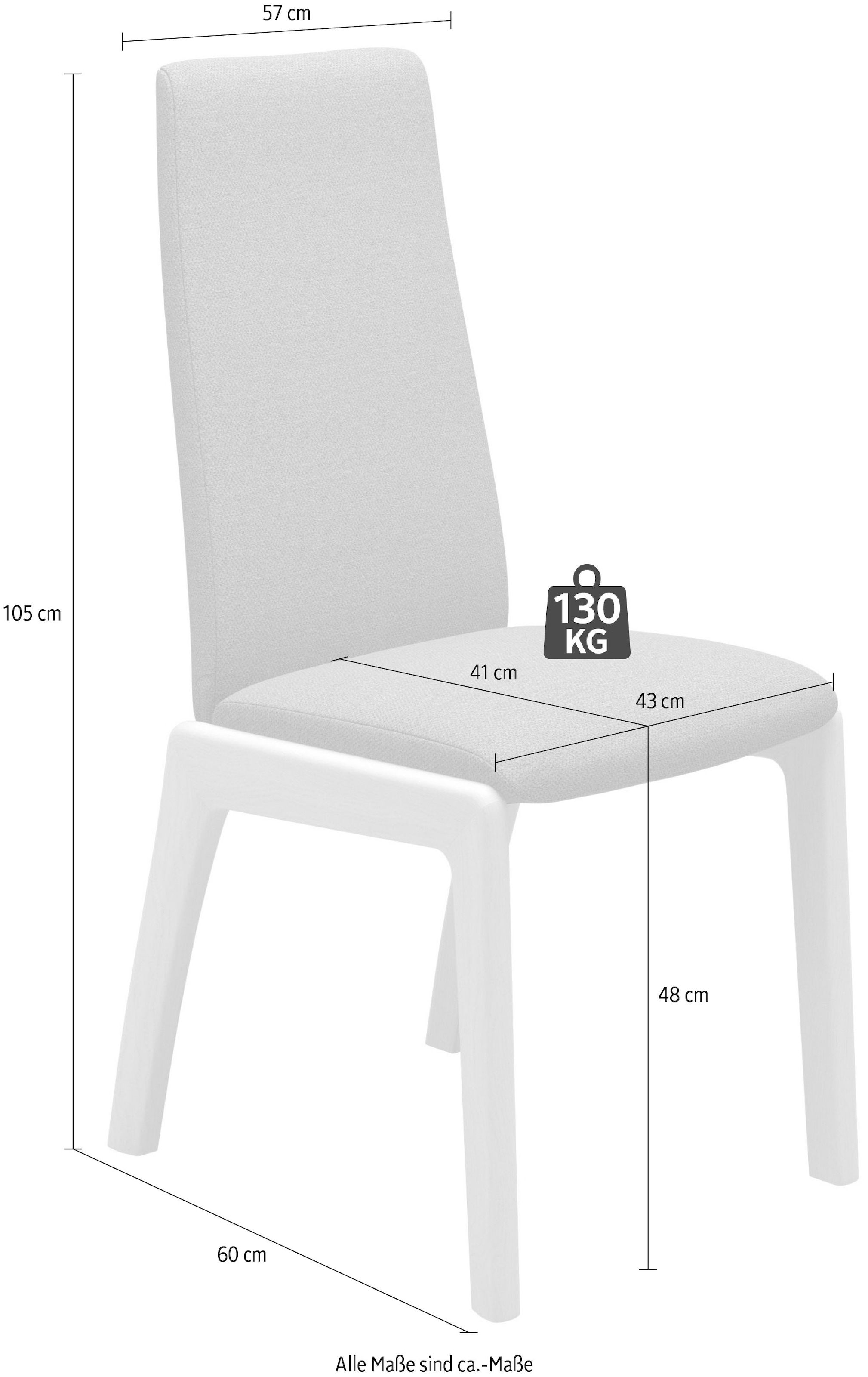 Stressless® Polsterstuhl »Laurel«, ROHLEDER Stoff Q2 FARON, High Back, Größe M, mit abgerundeten Beinen in Eiche gekalkt