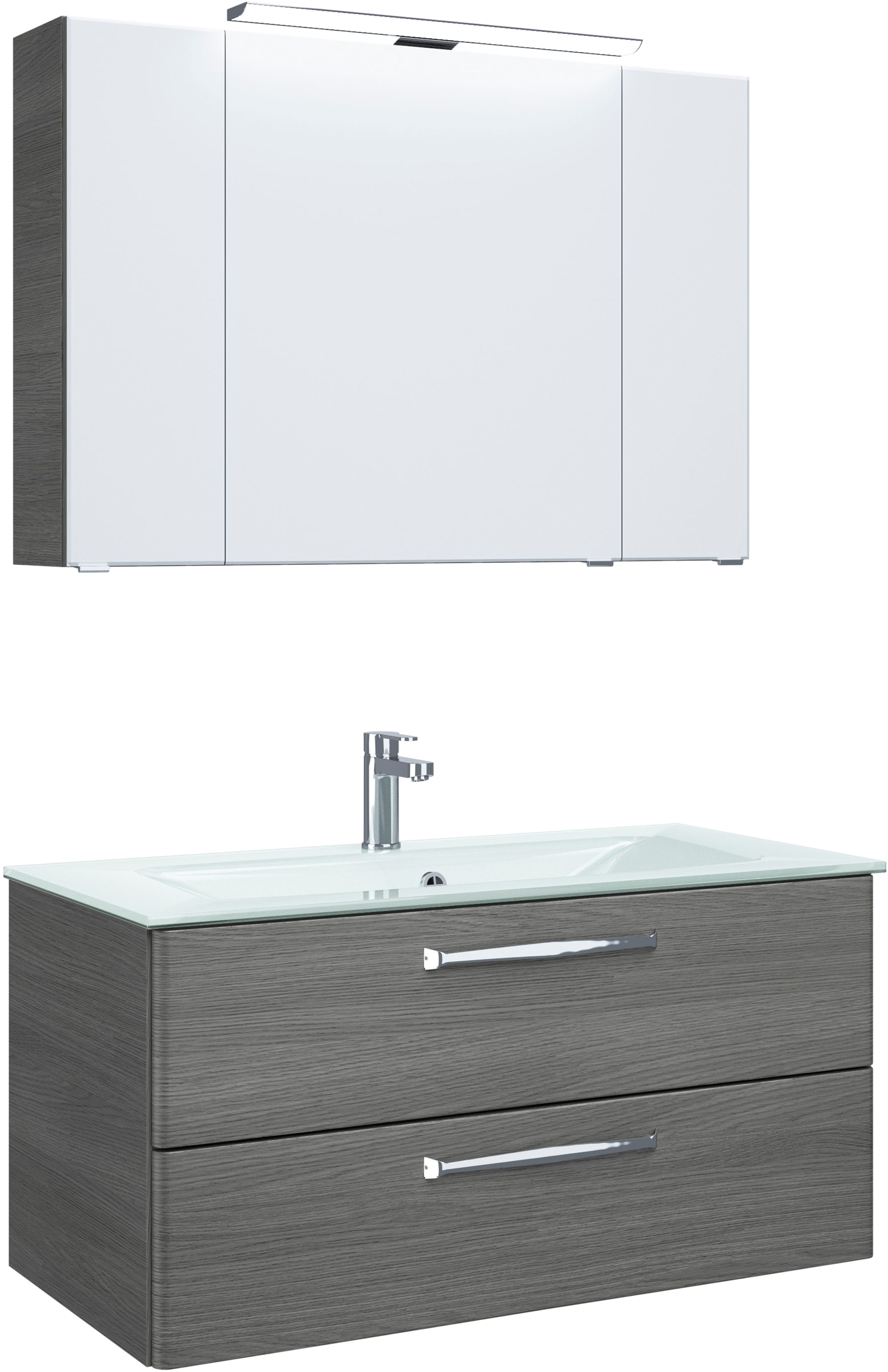 Saphir Badmöbel-Set »Trentino 2-teilig Glas-Waschtisch, Spiegelschrank mit günstig online kaufen