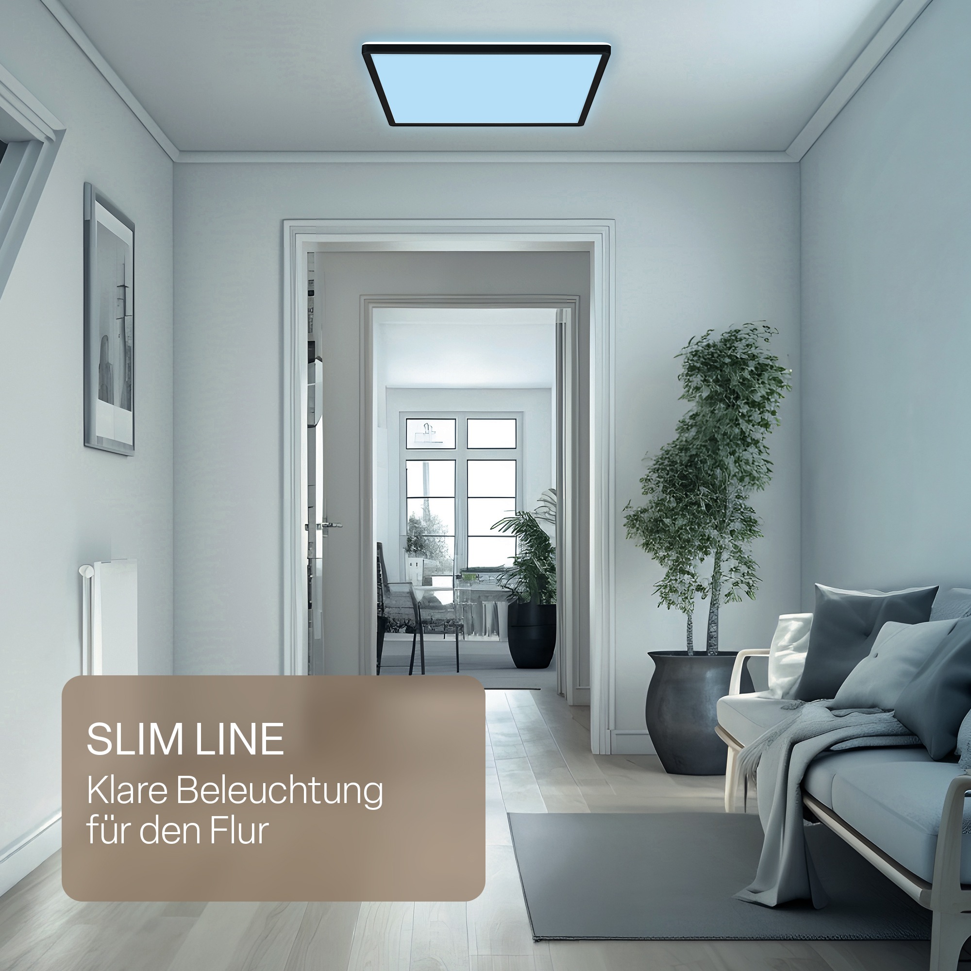 B.K.Licht LED Panel »SHALLOW« LED-Board 1 Stk. warmweiß - kaltweiß 42x42x3 cm, Badlampe, Badezimmer, Küche, Wohnzimmer