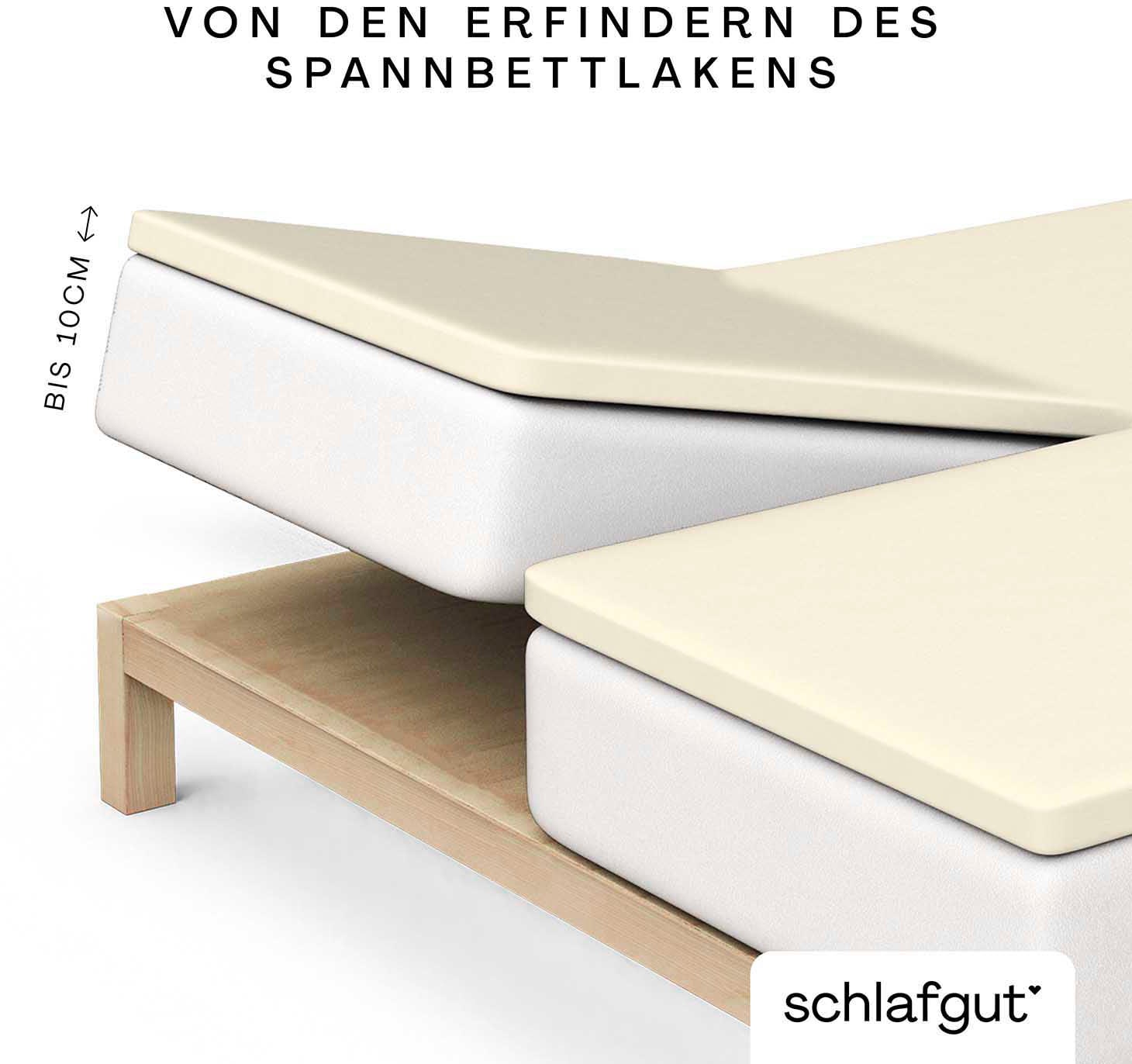 Schlafgut Spannbettlaken »Pure Split-Topper«, MADE IN GREEN by OEKO-TEX® günstig online kaufen
