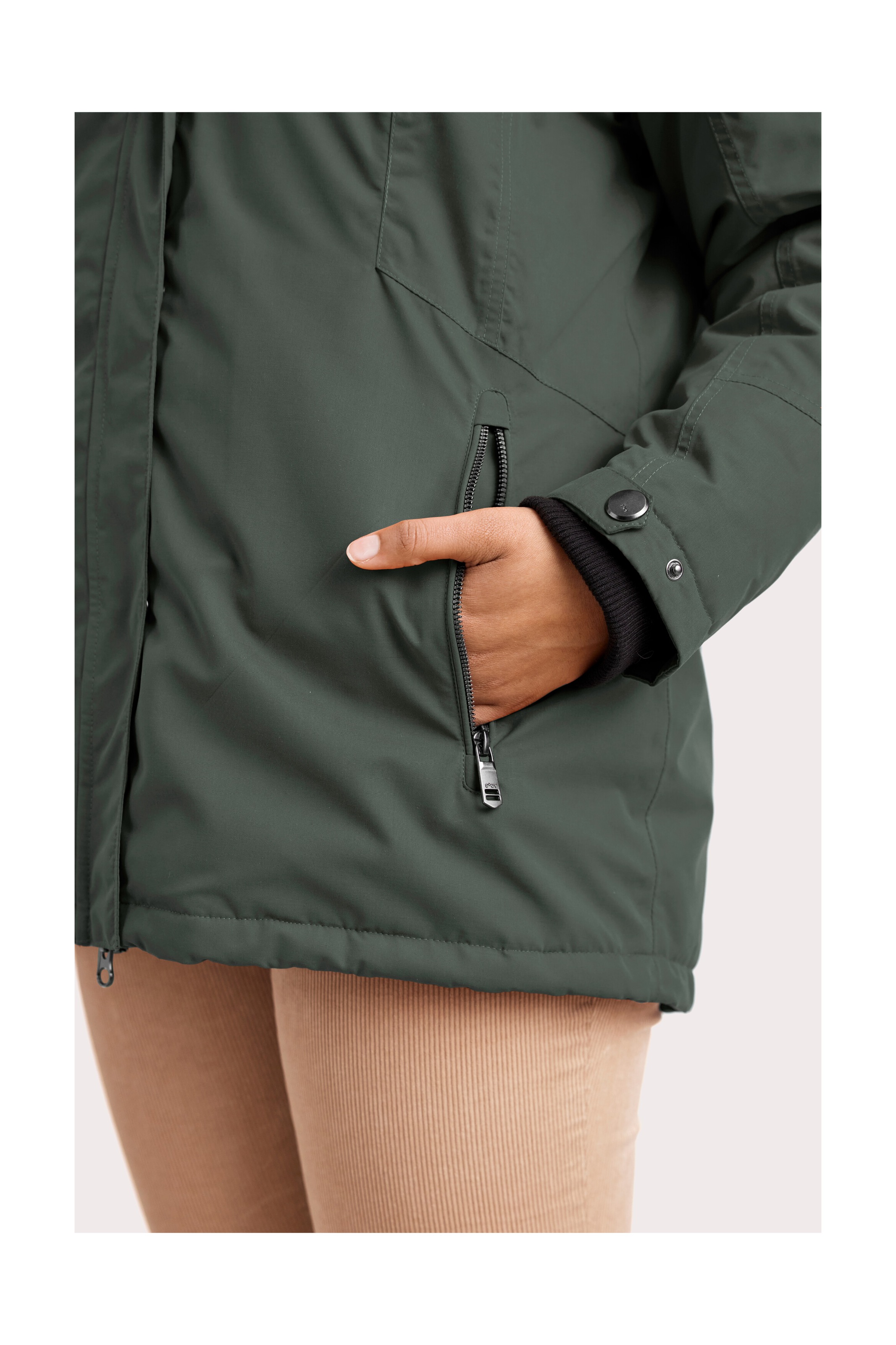 STOY Funktionsjacke »STW 4 WMN JCKT« Wasserdicht, atmungsaktiv, mit Teddy Fleece, abnehmb. Kapuze