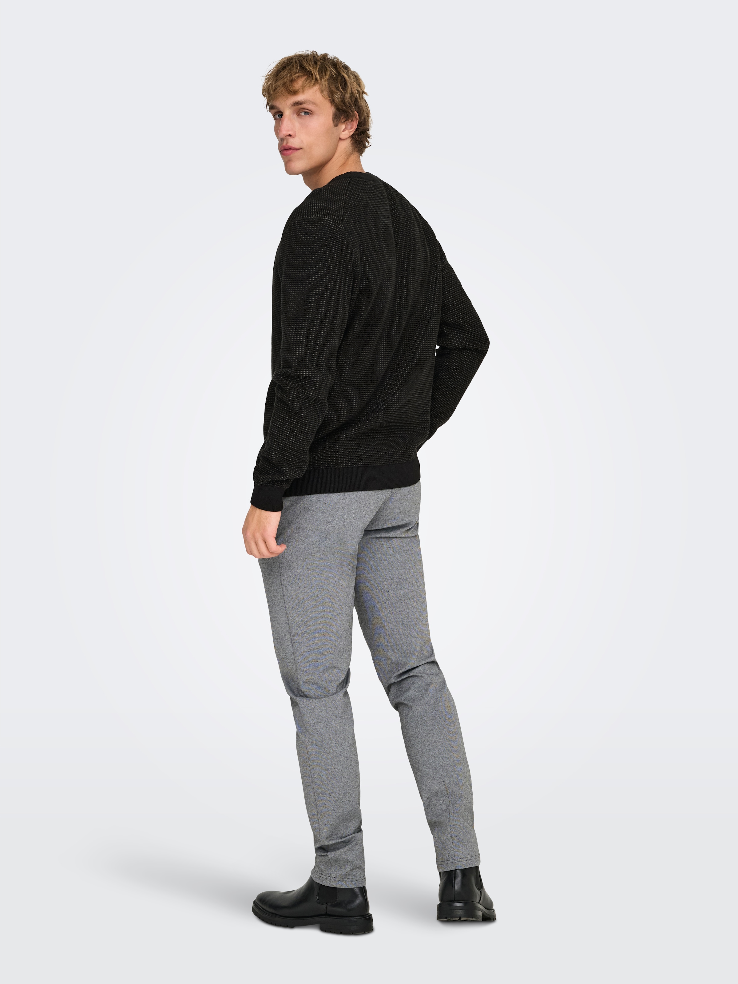 ONLY & SONS Strickpullover »ONSDAVE REG LS CREW NECK KNIT NOOS« Baumwolle, regular fit