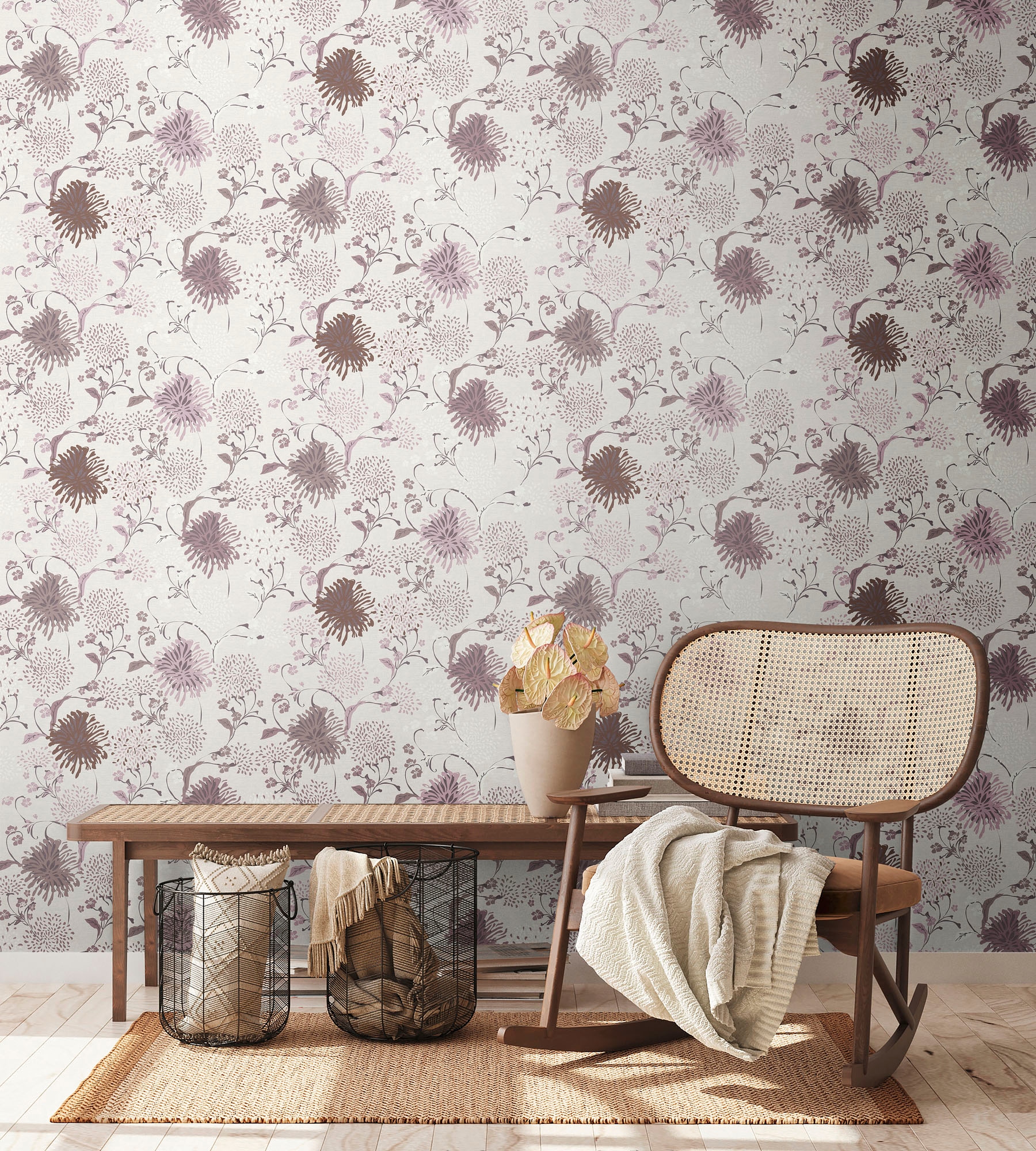 living walls Vliestapete »House of Turnowsky Designer Blumentapete«, matt, extravagant Kunst Floral verspielt