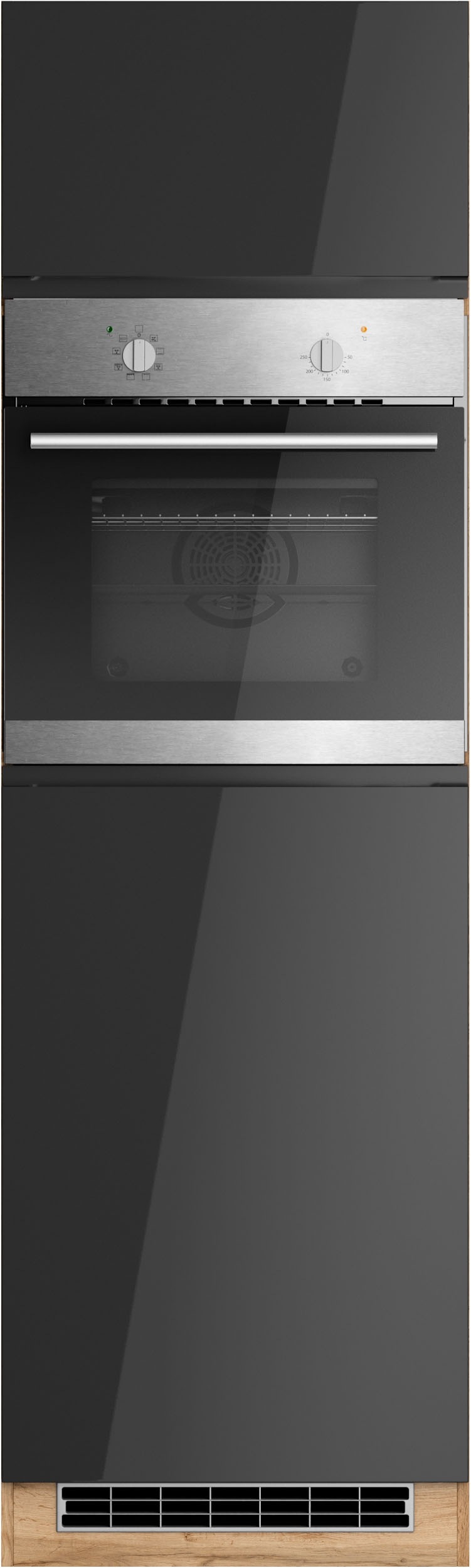 KOCHSTATION Backofen/Kühlumbauschrank »KS-Virginia,neu in verbesserter Ausführung« Stauraum, Softclose,  Breite 60 cm, Höhe 200 cm, Nische für Ofen B/H/T: 56/59/55 cm