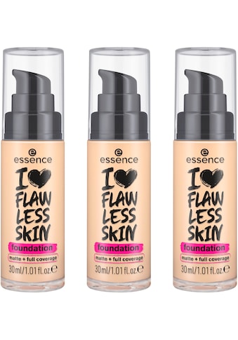 Foundation »I LOVE FLAWLESS Foundation«, (Set, 3 tlg.)