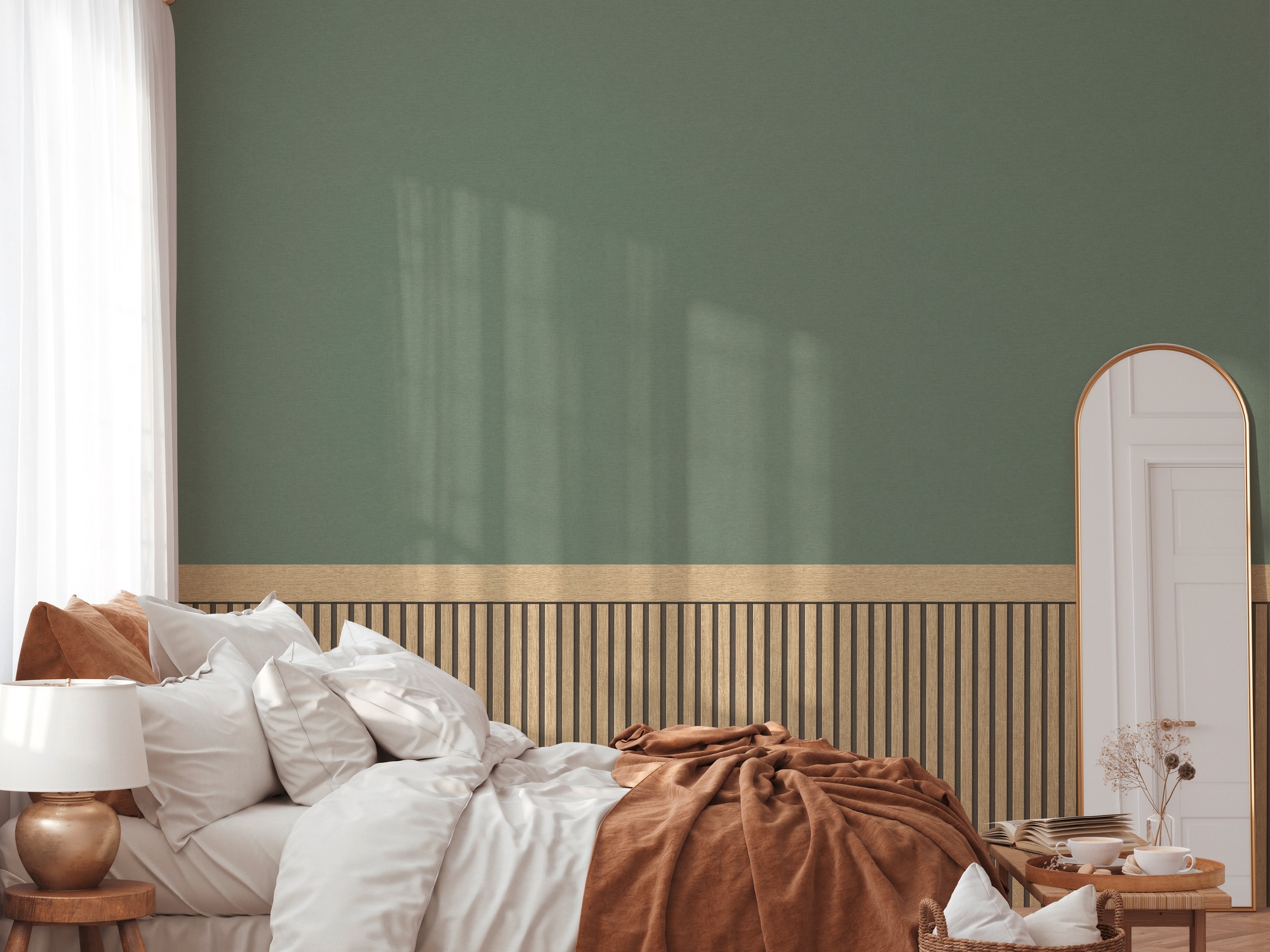living walls Vliestapete »Wallpanel Tapete Wandpaneele Mustertapete Holzpaneele Natur«, matt