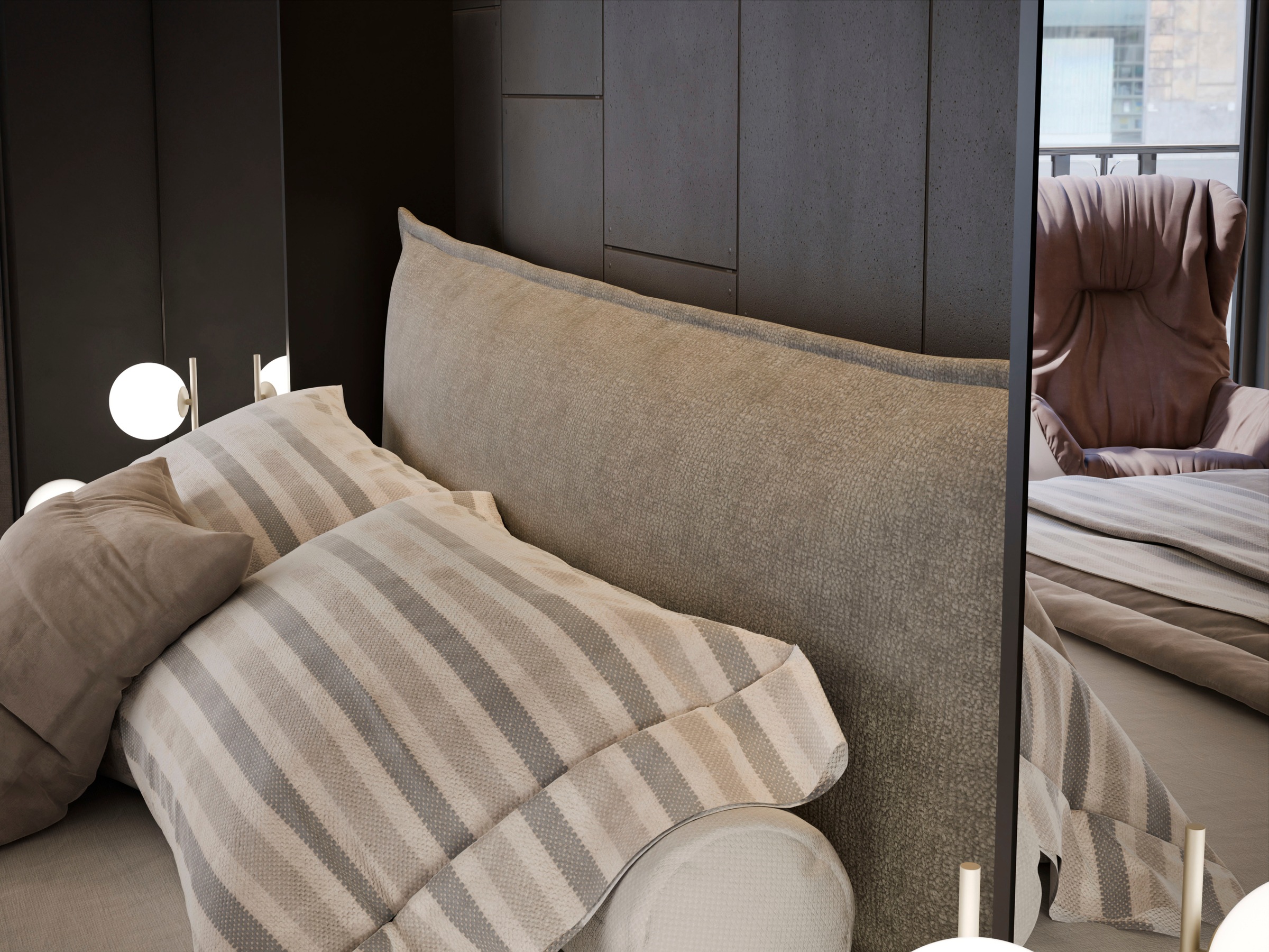 FORTE Boxspringbett »Harmonie inkl. Bettkasten und Topper, Kopf- und Fußteil in Kissenoptik« in den Breiten 140cm, 160cm und 180cm erhältlich