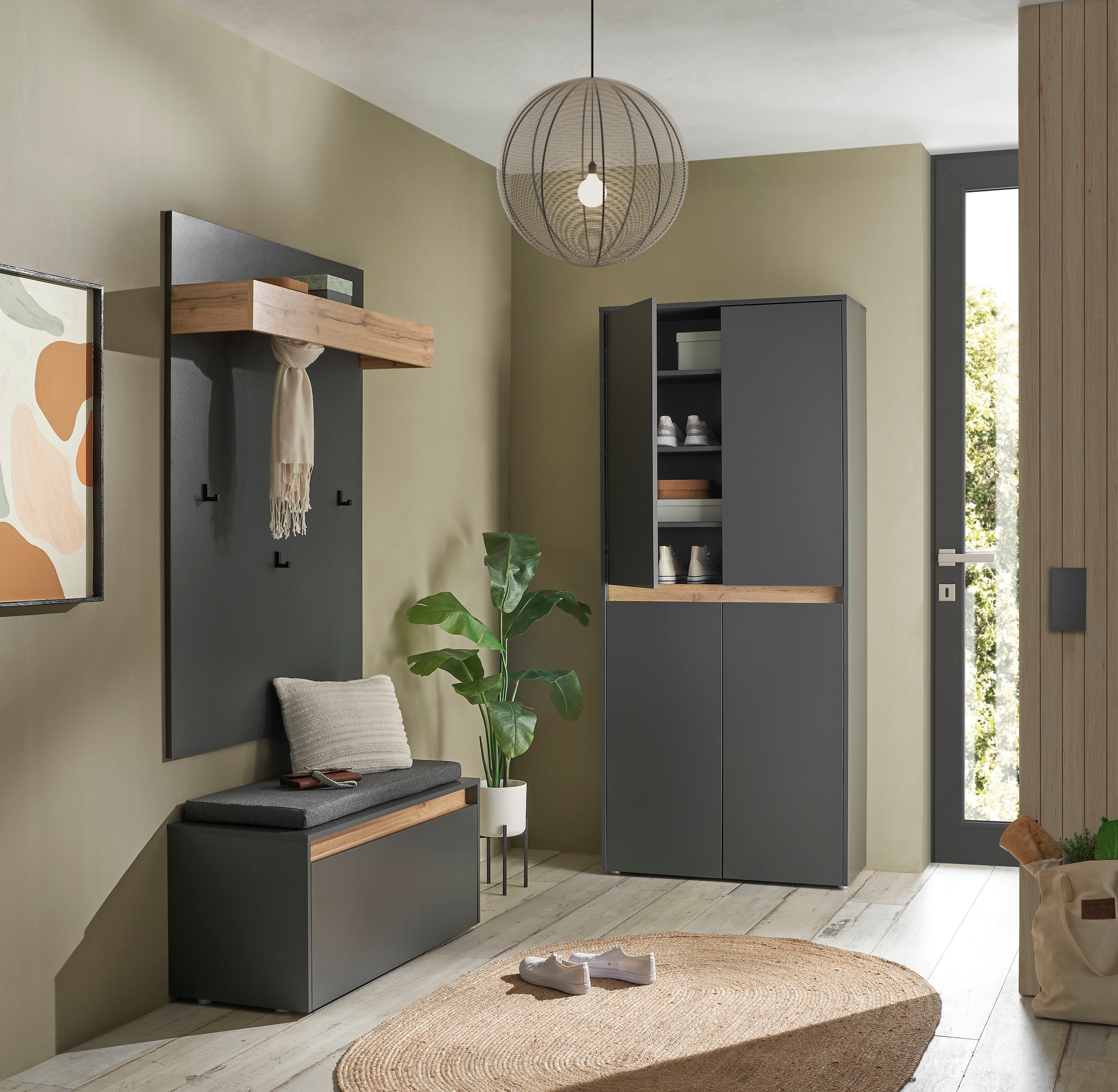 INOSIGN Schuhschrank »City/Giron, modernes Schuhregal, Schrank für 32 Schuhe, Schuhkommode«, acht Schuhfächer, viel Stauraum, 93 cm breit