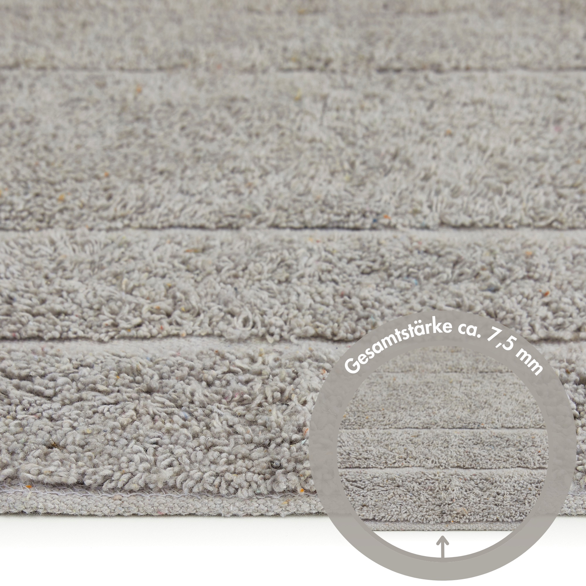 Andiamo Badematte »Havanna, 50x80 cm«, fußbodenheizungsgeeignet-schnell trocknend, Badteppich, Uni Farben, Hoch-Tief Effekt, verschiedene Designs