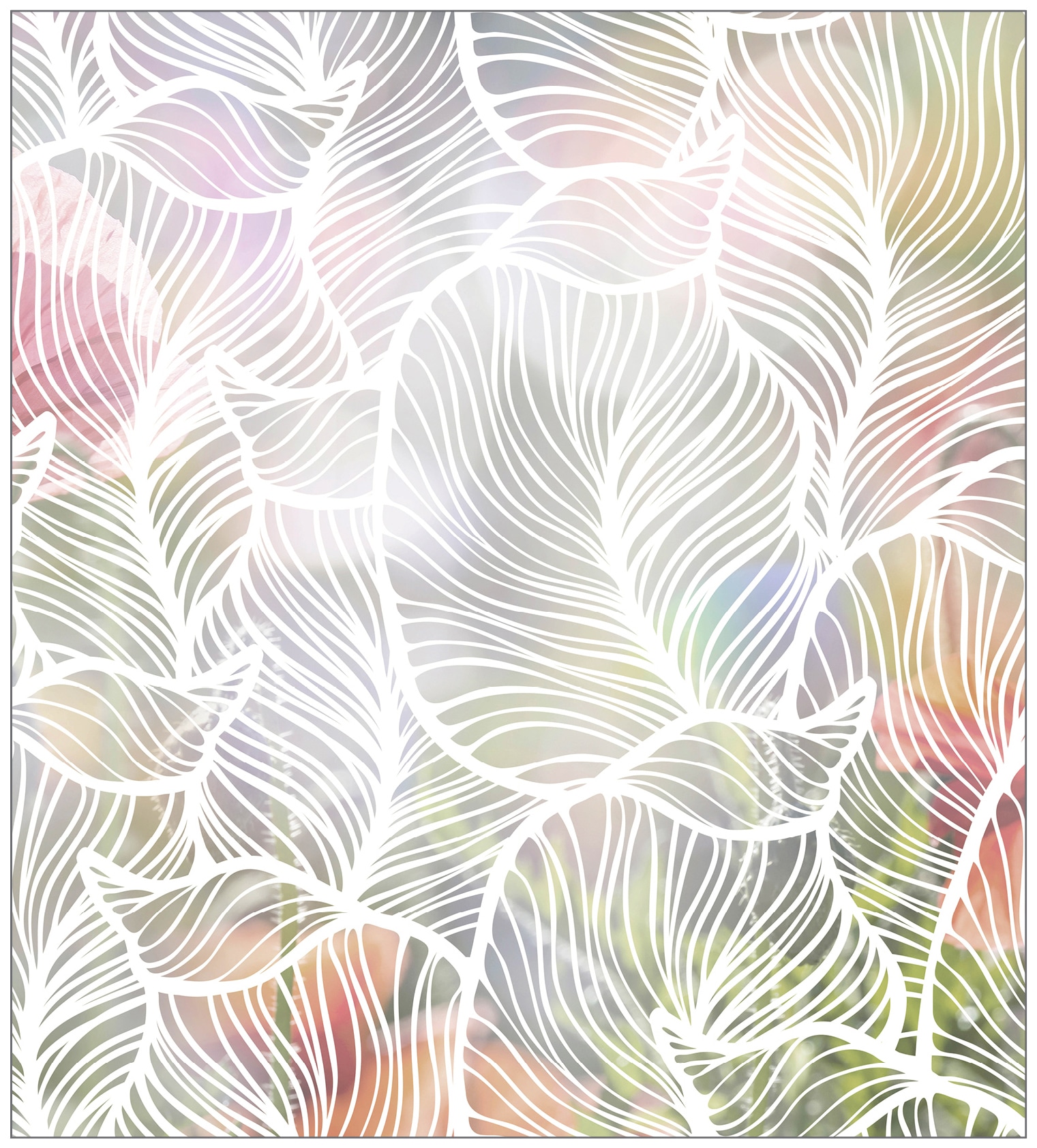MySpotti Fensterfolie »Look Leaves white«, halbtransparent, glattstatisch  haftend, 90 x 100 cm, statisch haftend online kaufen