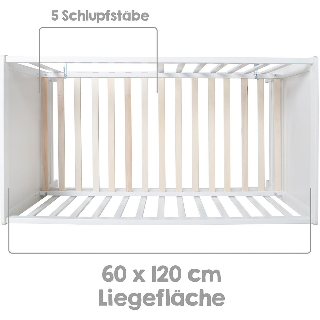 roba® Beistellbett »60x120 cm Universal, weiß«