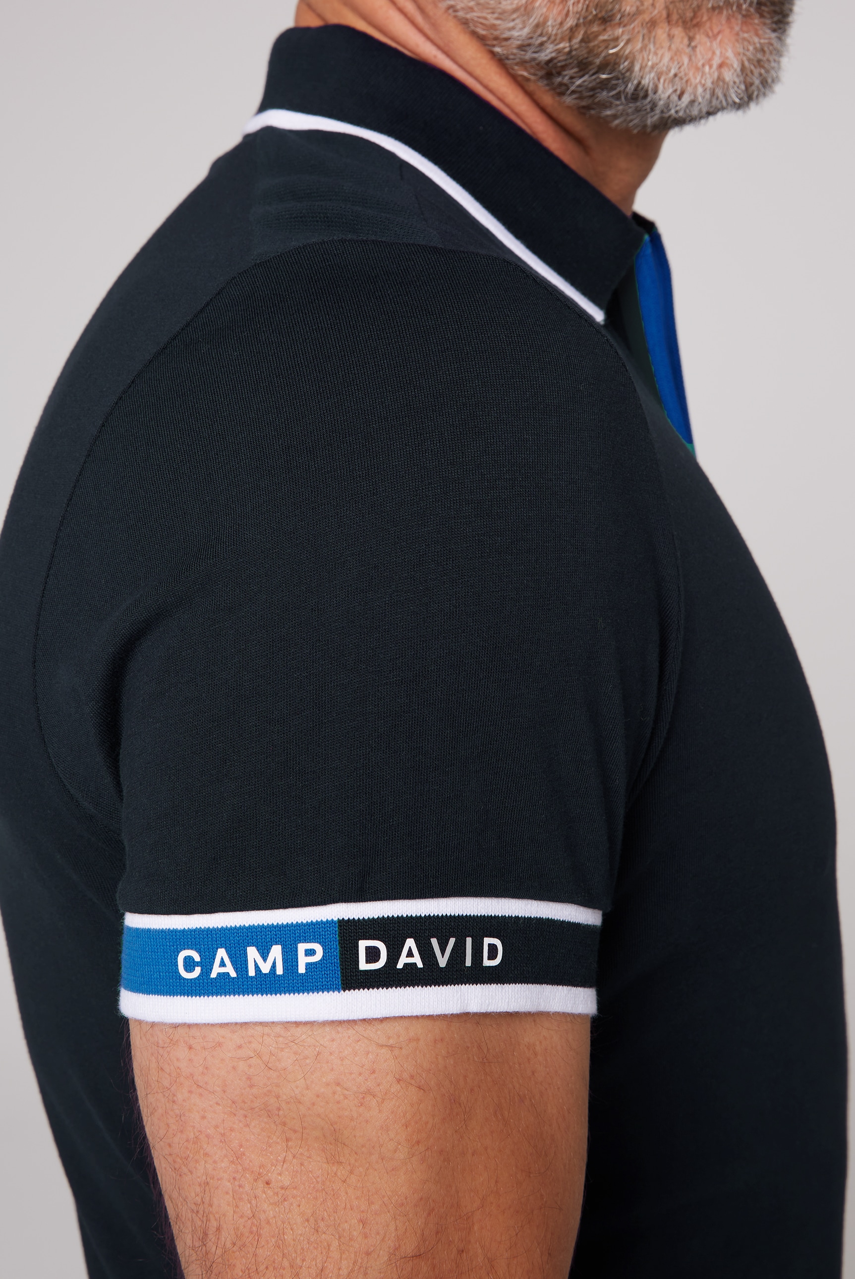 CAMP DAVID Poloshirt, mit kontrastreichen Details