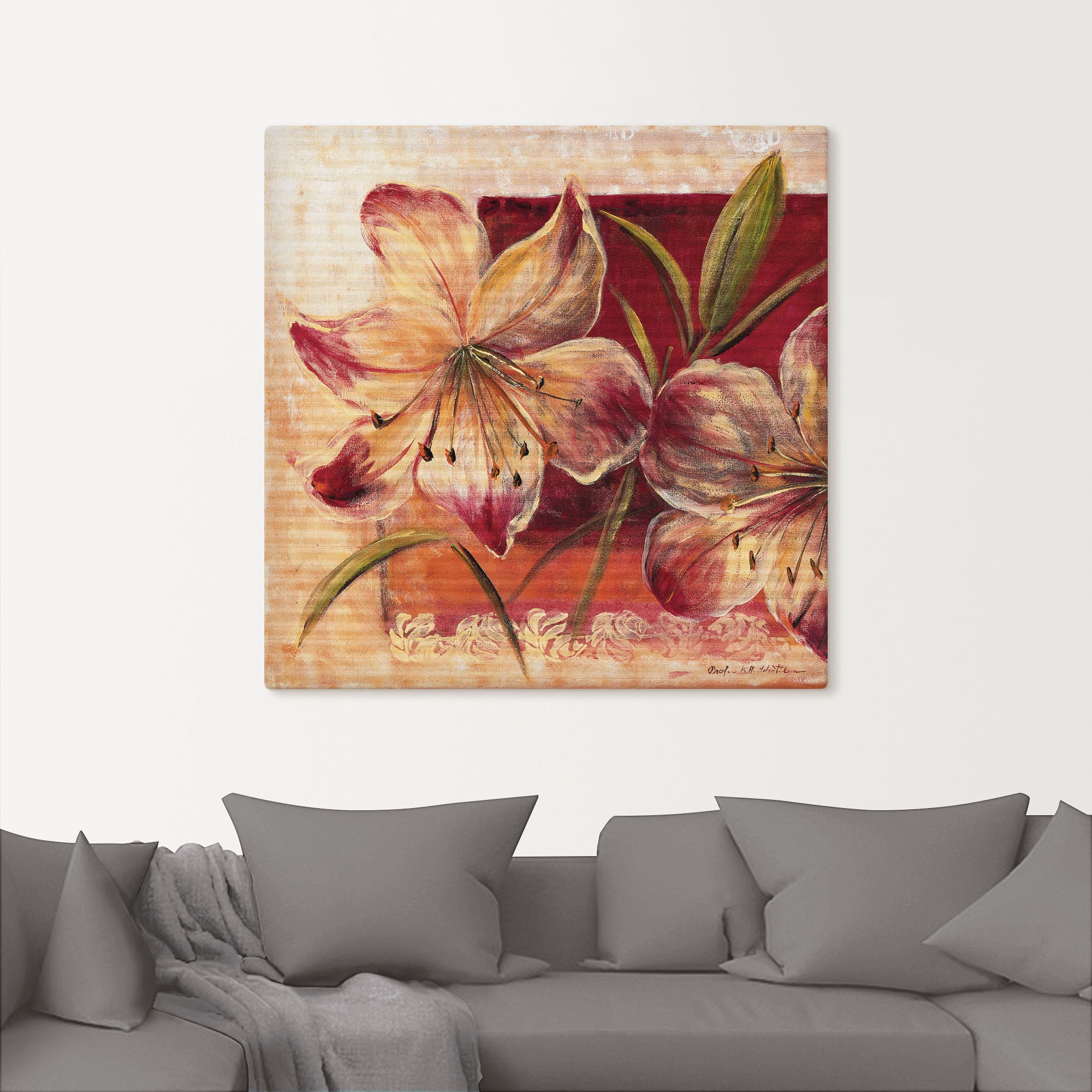 Artland Wandbild »Klassische Blumen III«, Blumen, (1 St.), als Leinwandbild, Wandaufkleber in verschied. Größen