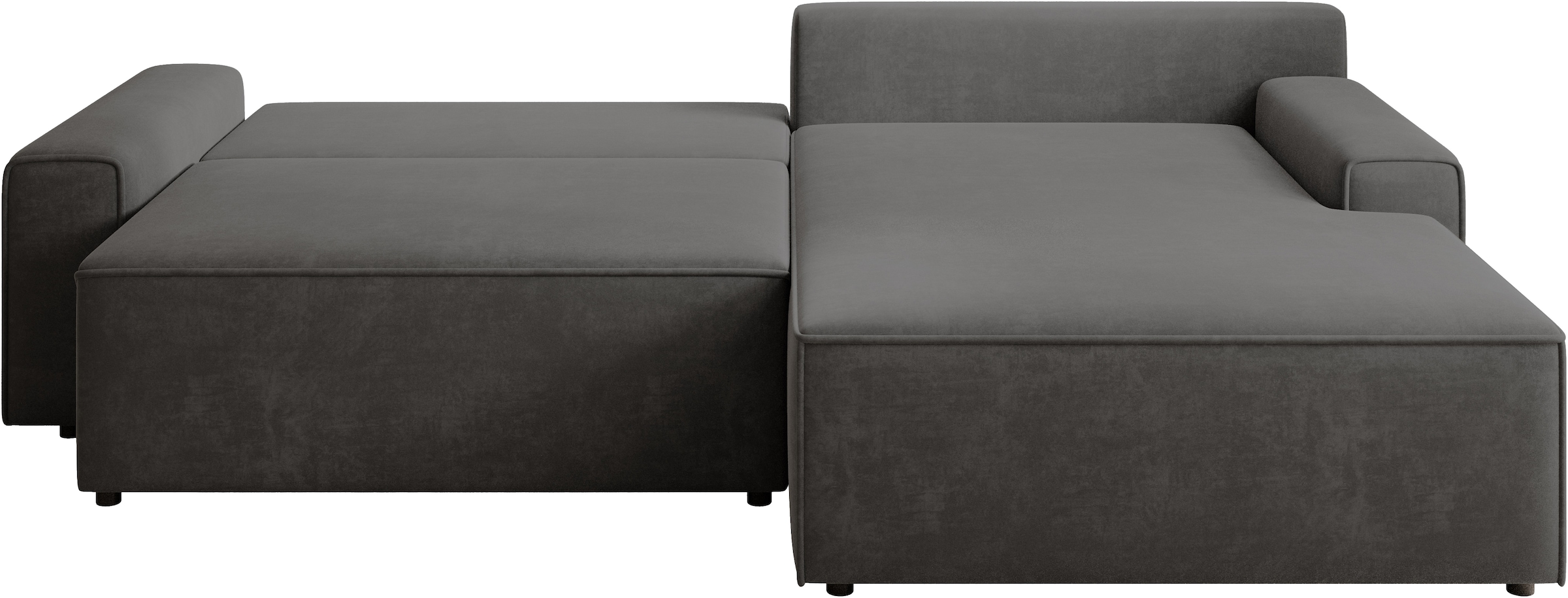TRENDMANUFAKTUR Ecksofa »Challenge, Schlafsofa mit Bettkasten, Couch in L-Form, Breite 245 cm«, Recamiere beidseitig montierbar, auch in trendigem Cordstoff