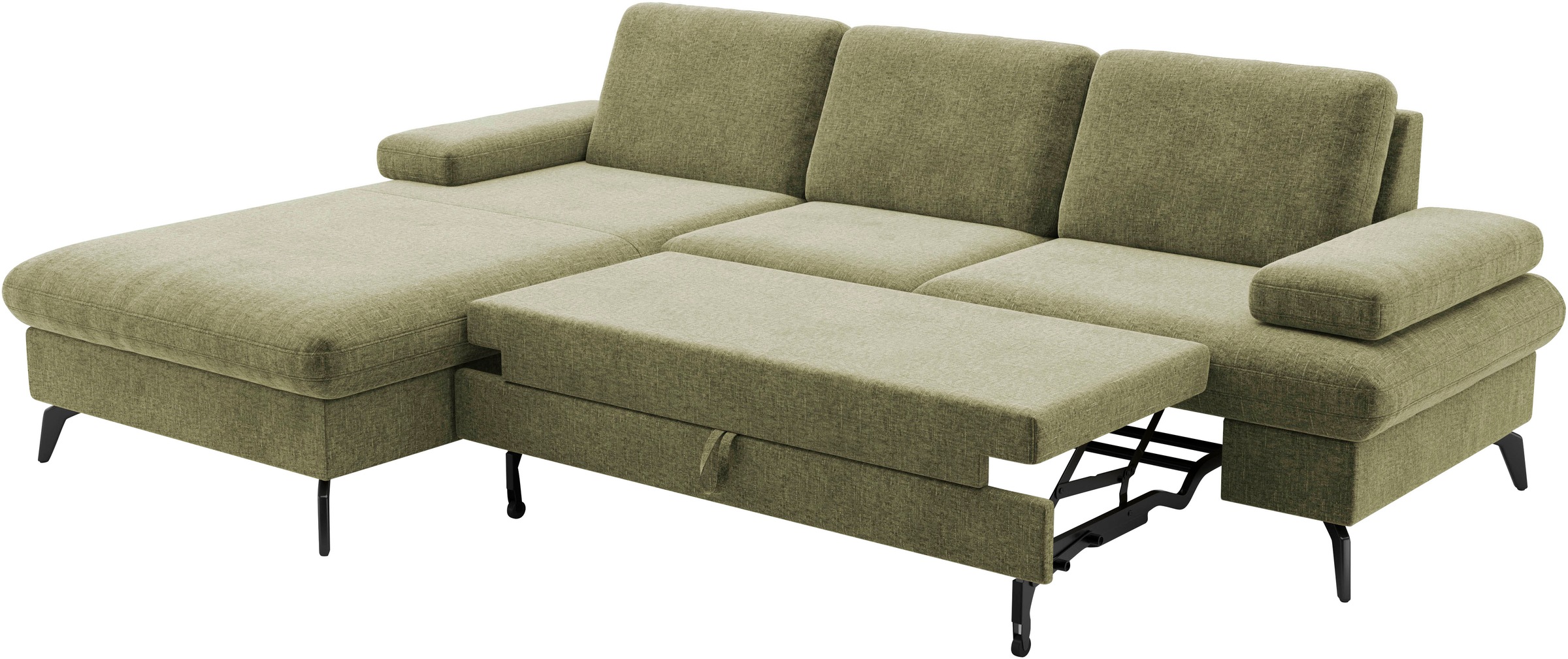 sit&more Ecksofa »Morris Jubi L-Form«, inkl. Armteilfunktion und 1 Zierkissen, wahlweise mit Bettfunktion
