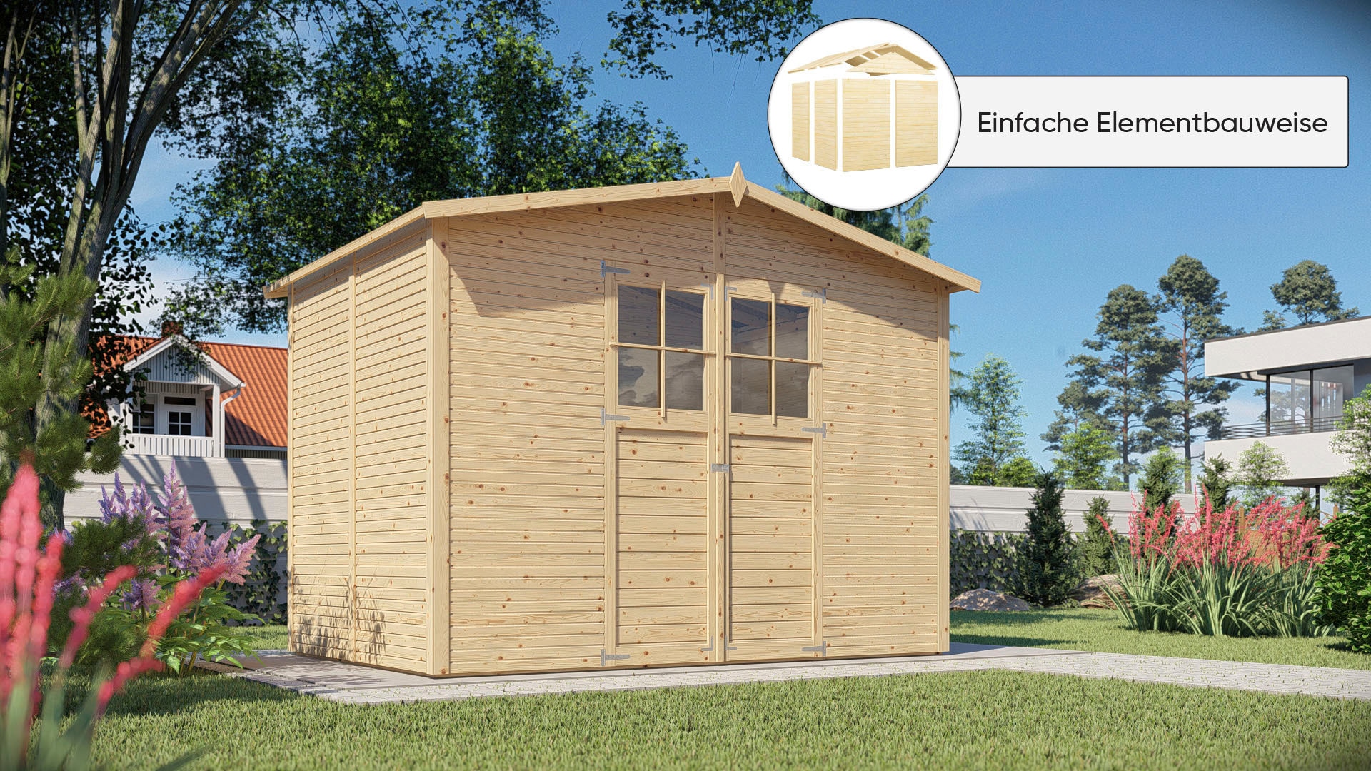 KONIFERA Gartenhaus »Alto 4 Fineline Satteldach«