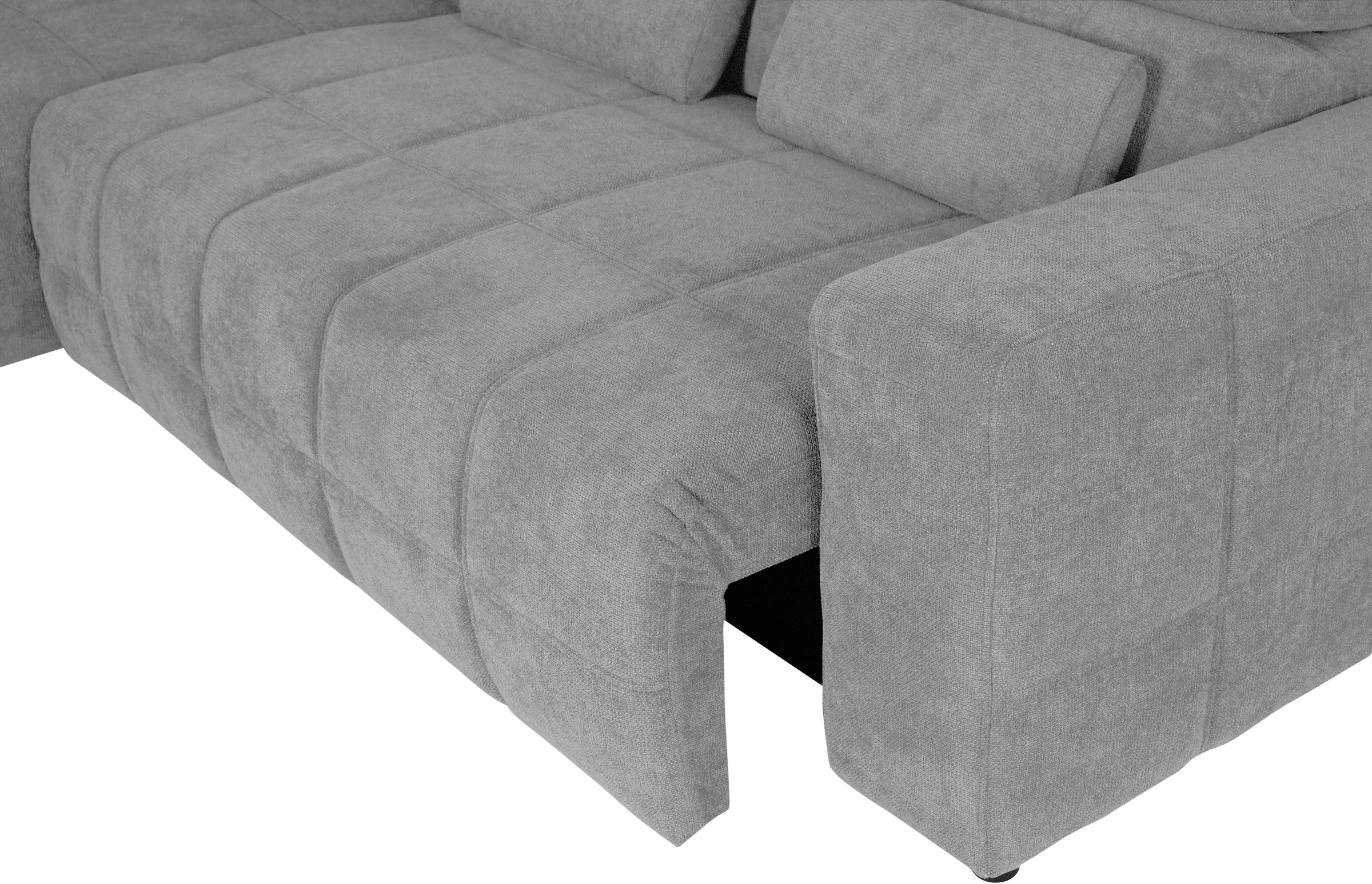 DOMO collection Ecksofa »Brandon L-Form, auch in Leder«, inklusive Kopfteilverstellung, wahlweise mit Sitztiefenverstellung