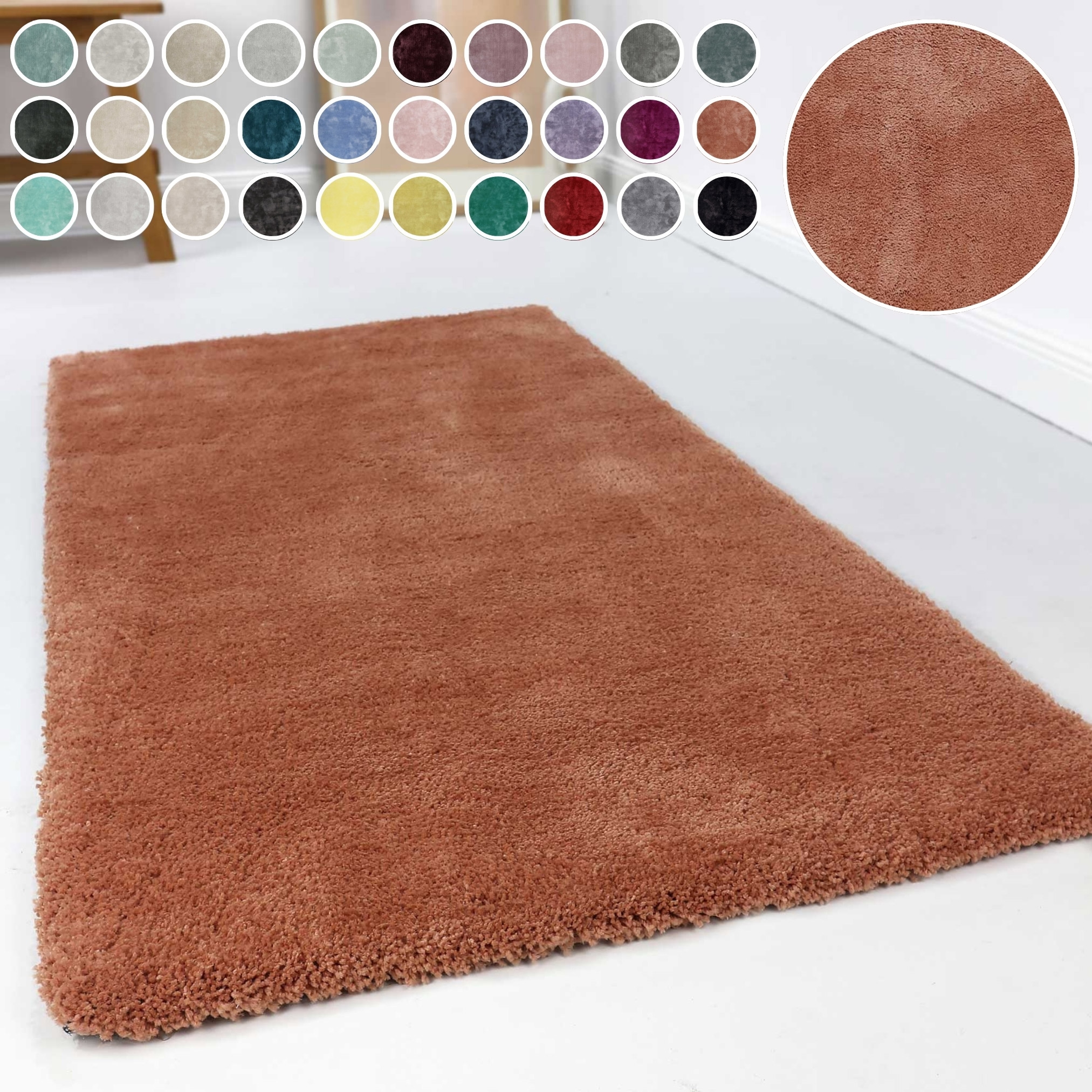 Esprit Hochflor-Teppich »Relaxx ESP-4150«, rechteckig, 25 mm Höhe, Wohnzimmer, sehr große Farbauswahl, weicher dichter Hochflor