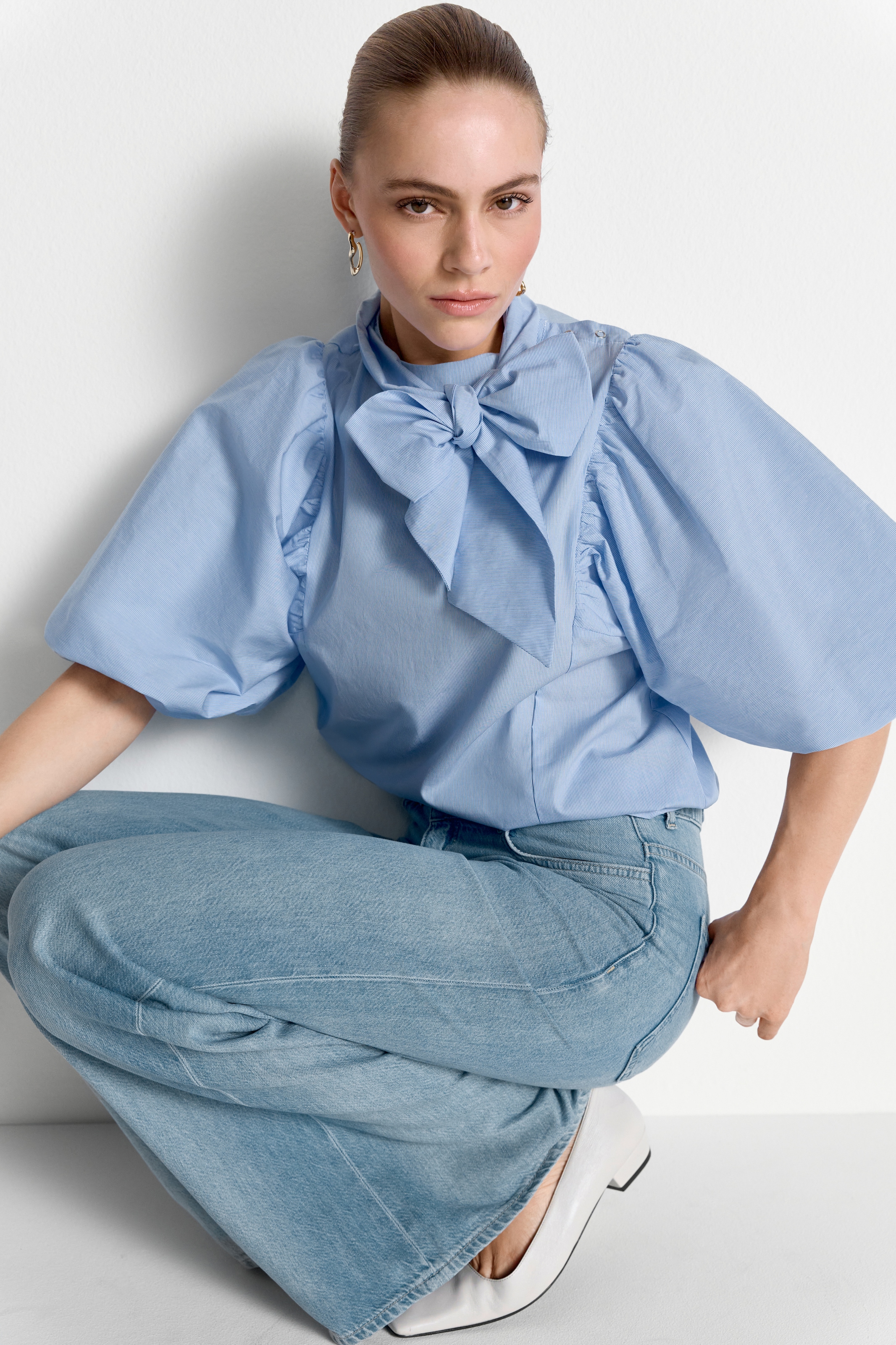 RICHROYAL Blusentop Regular fit mit Puffärmeln