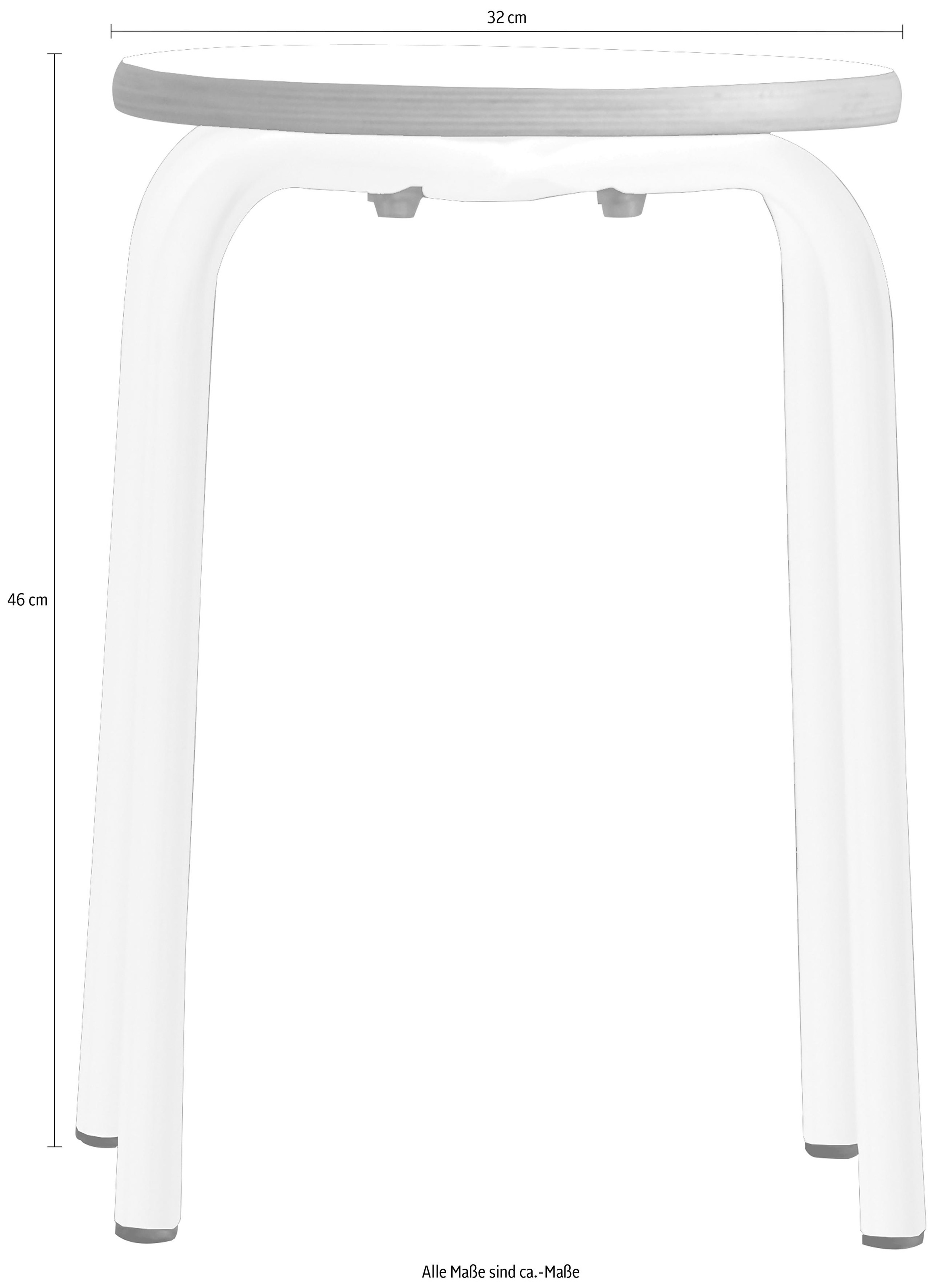 Fiam Hocker »paris«, in 3 Farben, stapelbar, Sitzhöhe 46 cm günstig online kaufen