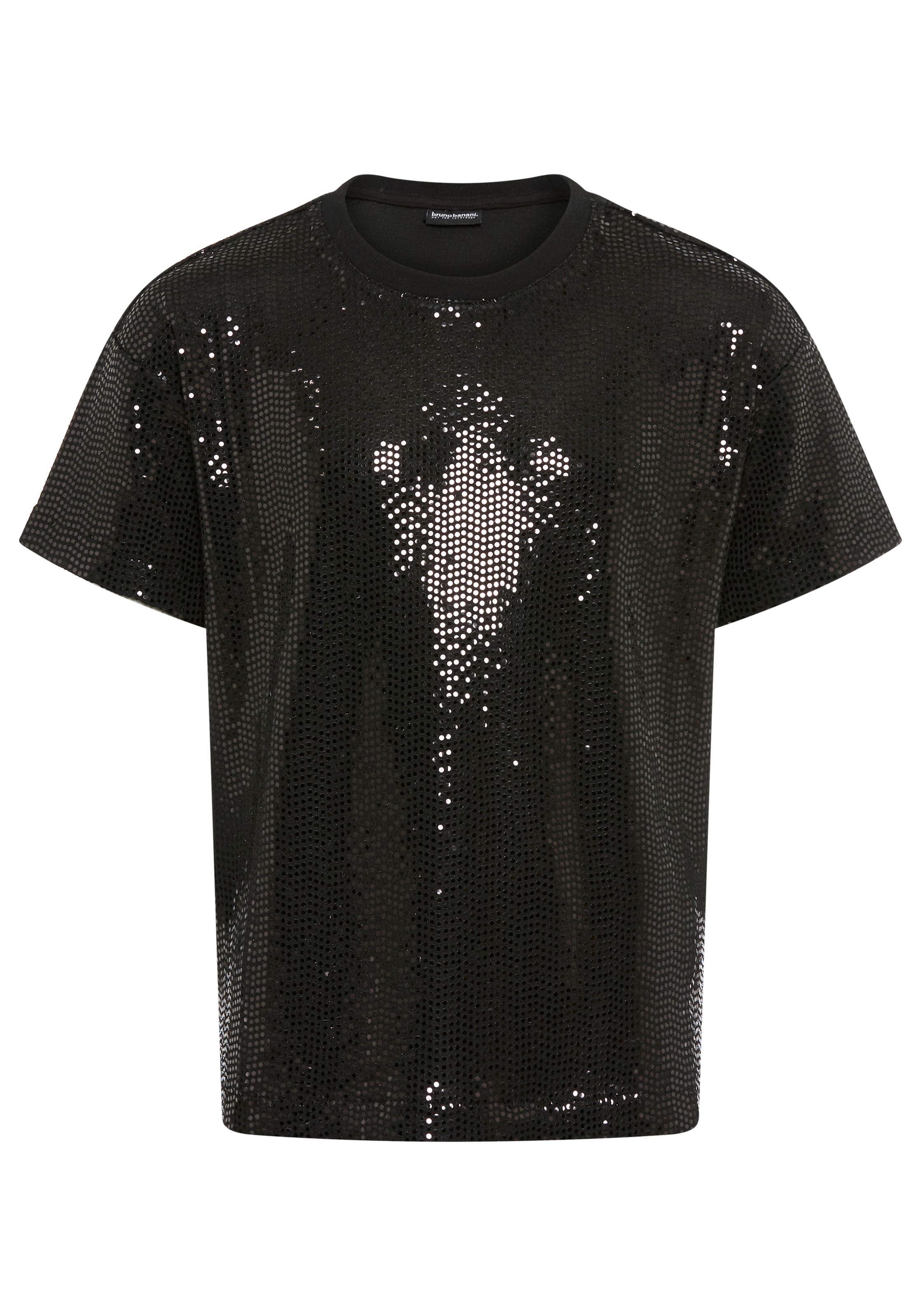 Bruno Banani T-Shirt »Oversize, Glitzershirt, Paillettenoptik« Für TEENS, Shirt aus glitzernden Material