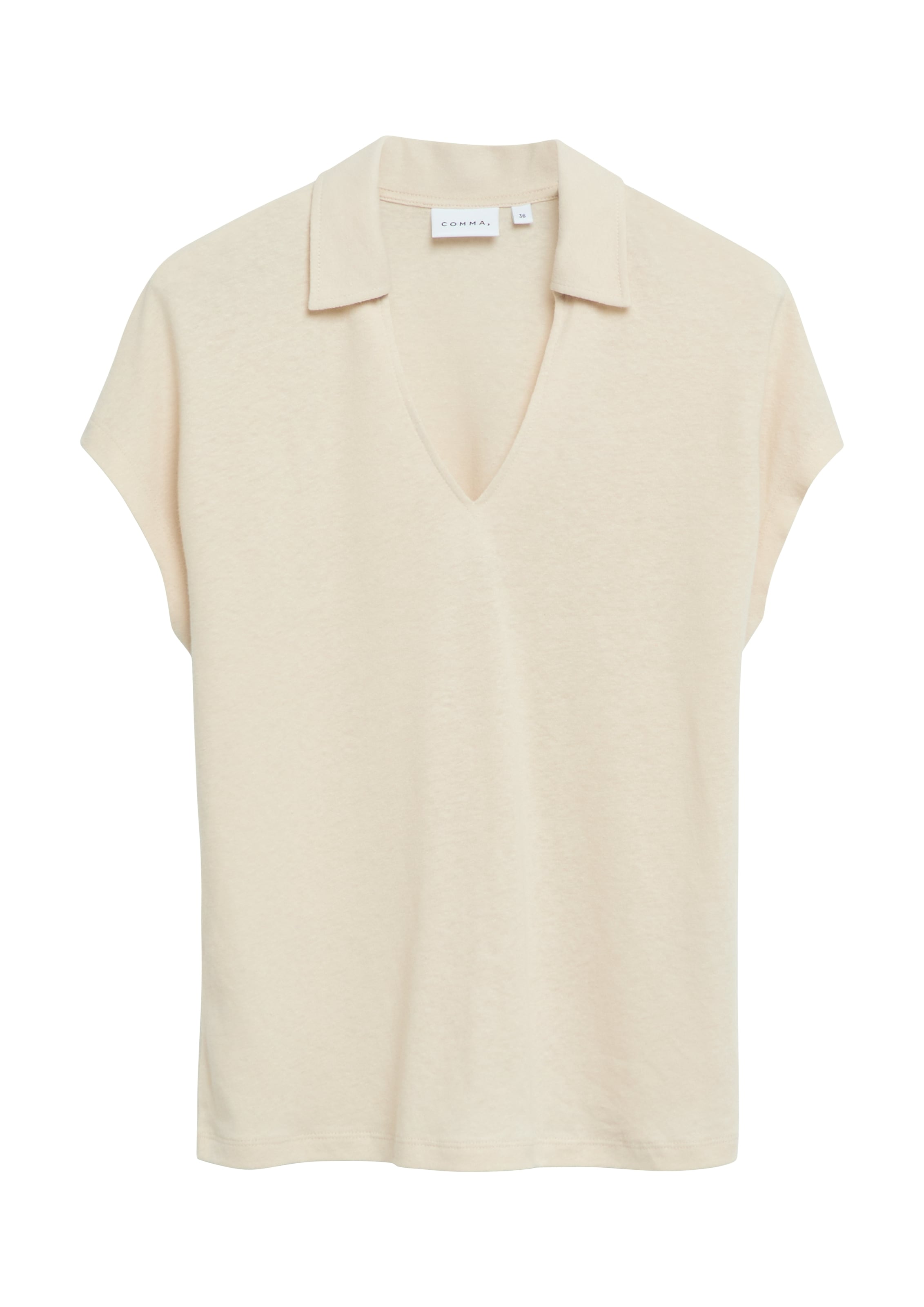 Comma T-Shirt mit V-Ausschnitt