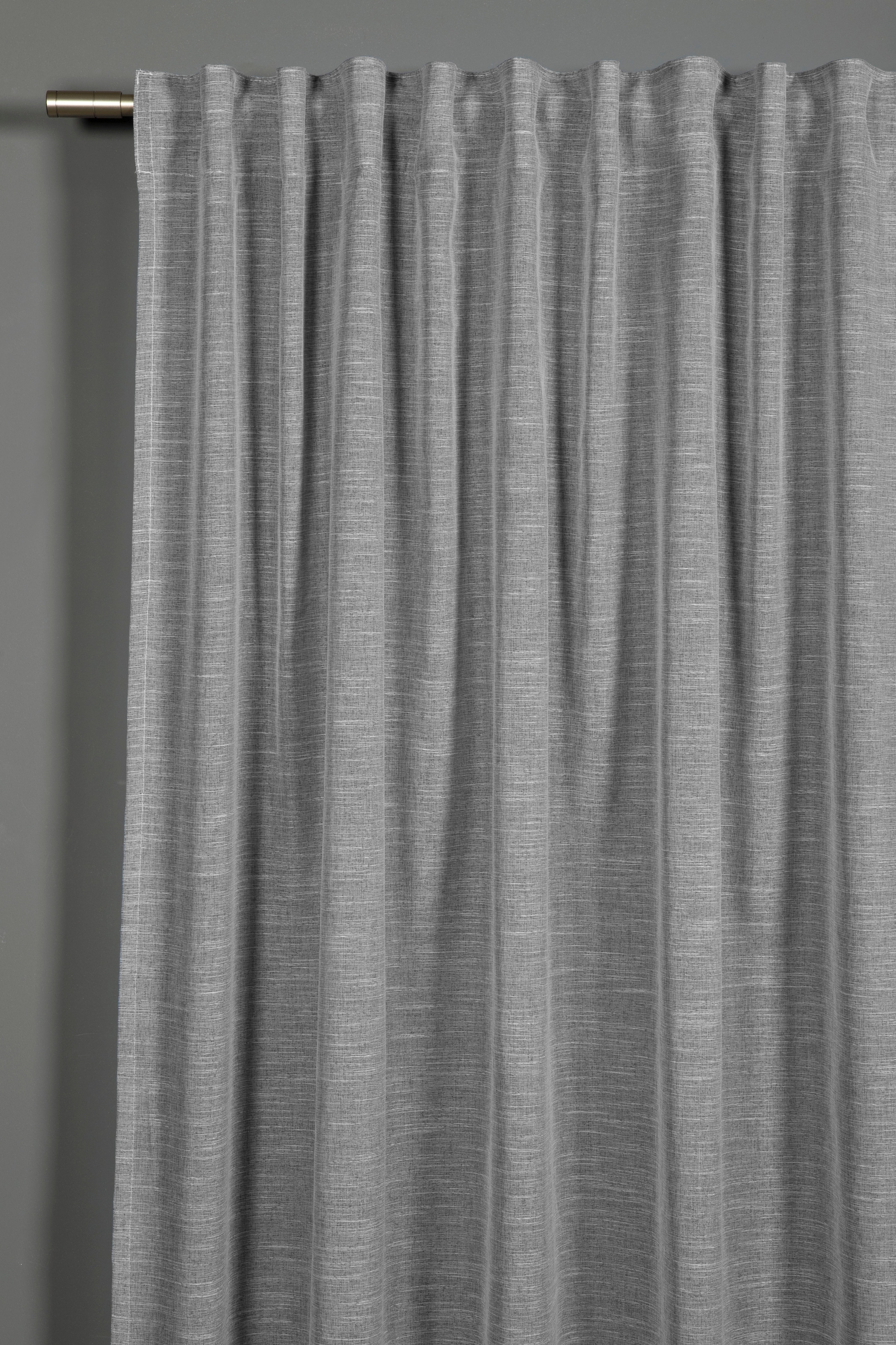 Gardine »Schal Leinenoptik«, (1 St.), mit Gardinenband und verdeckten Schlaufen