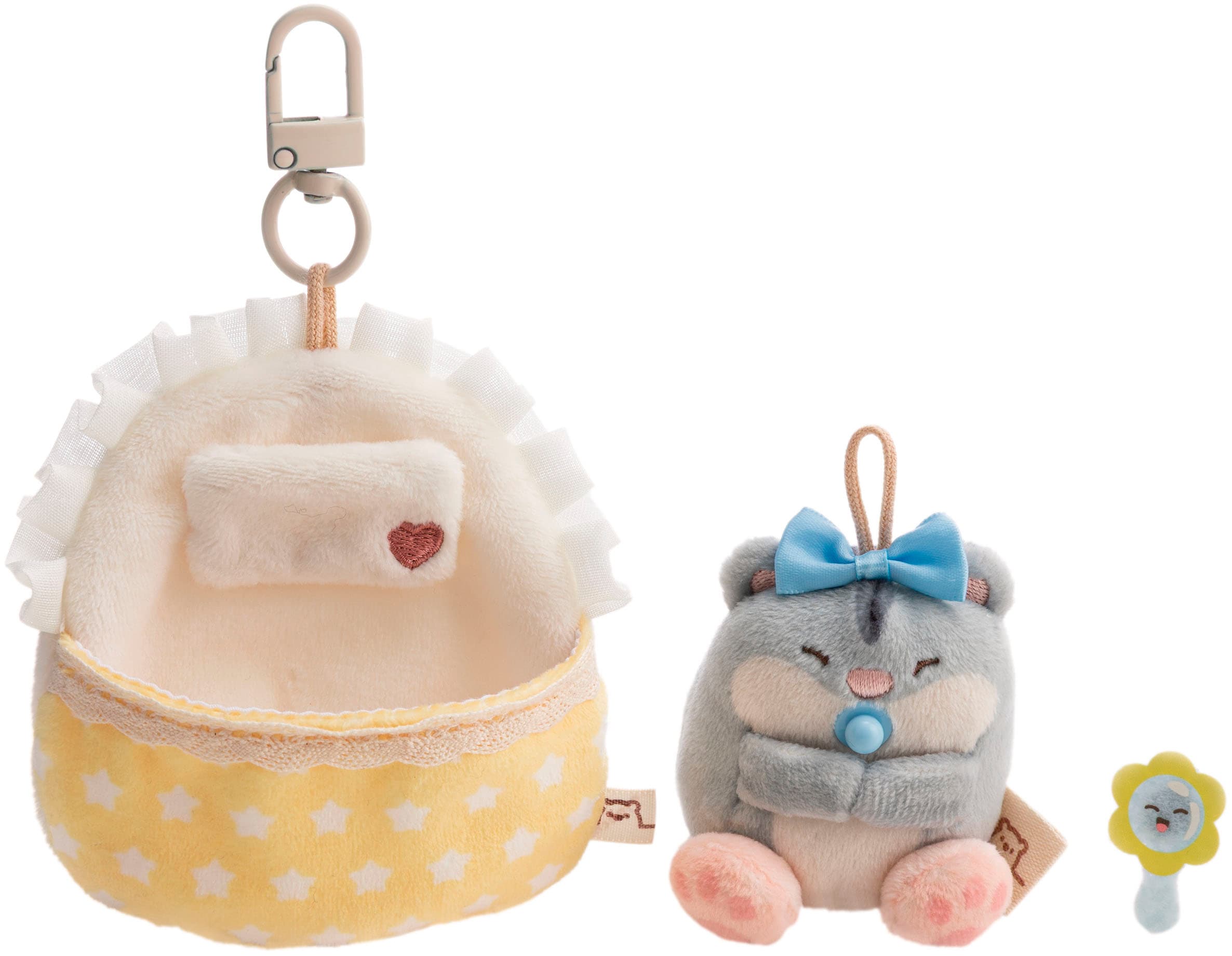 Nici Kuscheltier »mymochi, Set Hamster Shai 7cm mit Rassel & Bettchen mit Karabiner« in Geschenkbox