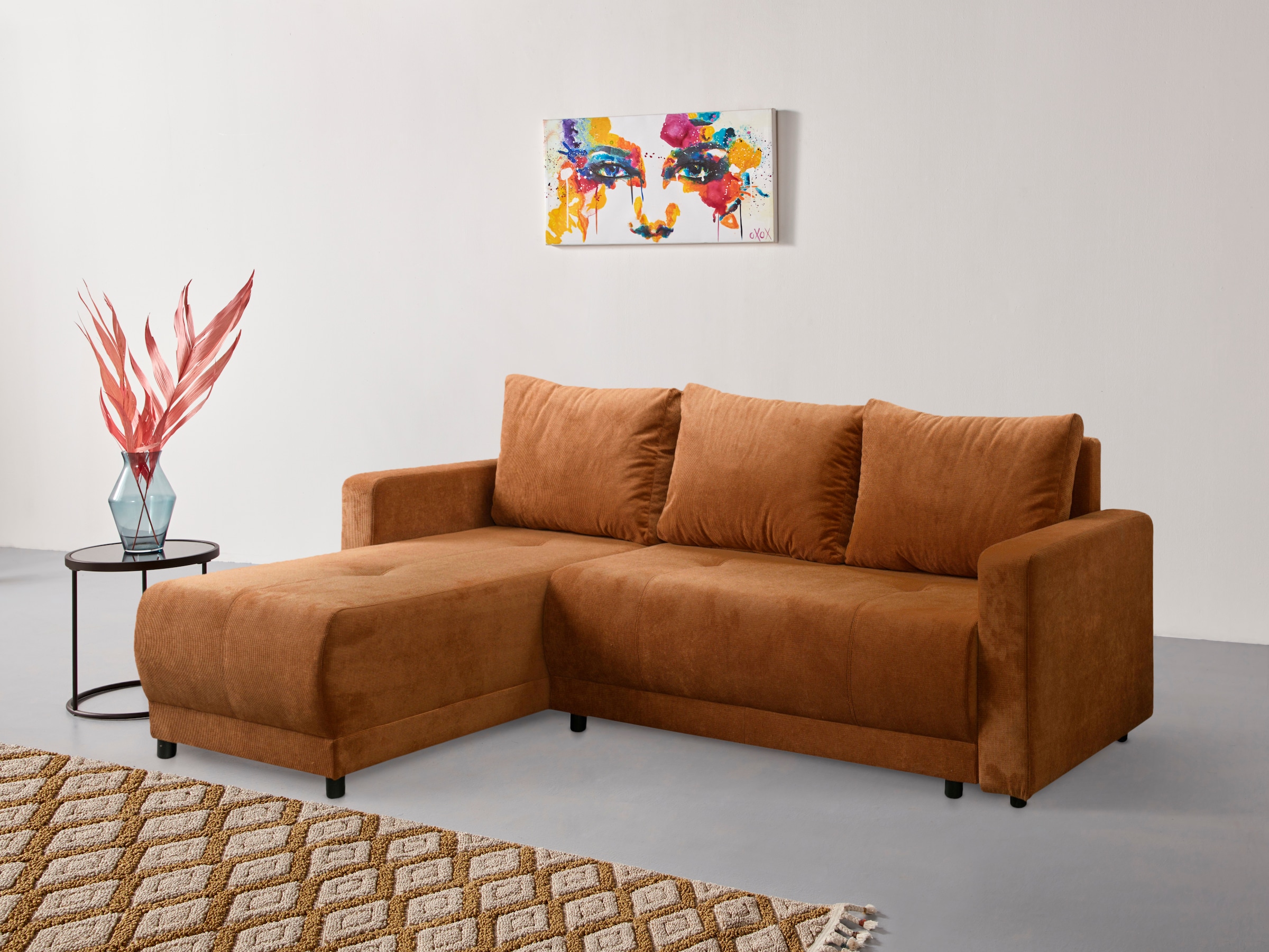 INOSIGN Ecksofa "Navarra, Schlafsofa, 230cm, m. Bettfunktion (115/200cm) un günstig online kaufen