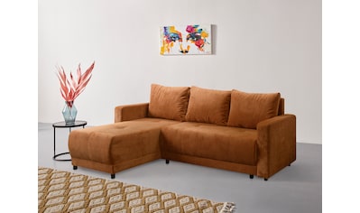 Ecksofa »Navarra, Schlafsofa, 230cm, m. Bettfunktion (115/200cm) und Bettkasten«