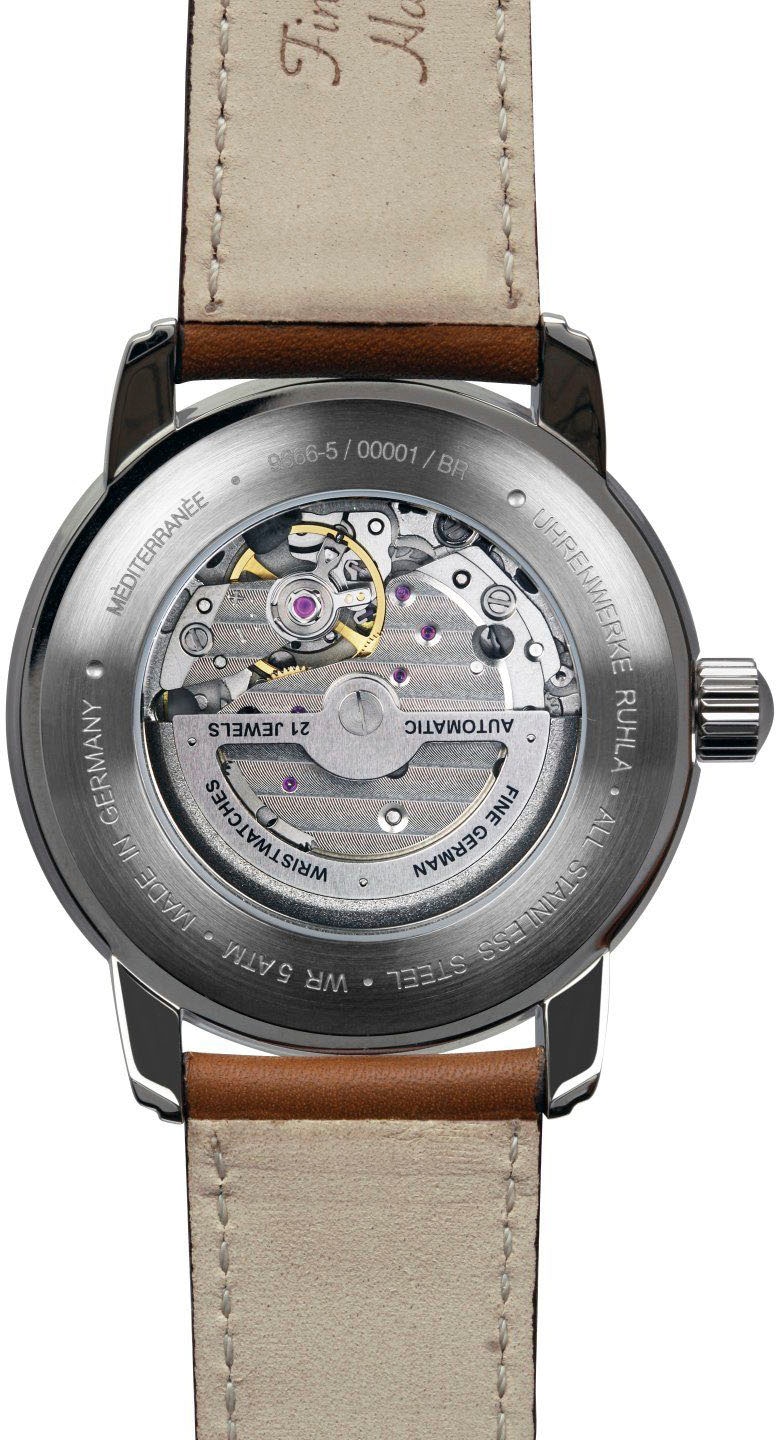 ZEPPELIN Automatikuhr »Méditerranée«, Mechanische Uhr, Armbanduhr, Herrenuhr, offene Unruh, Made in Germany