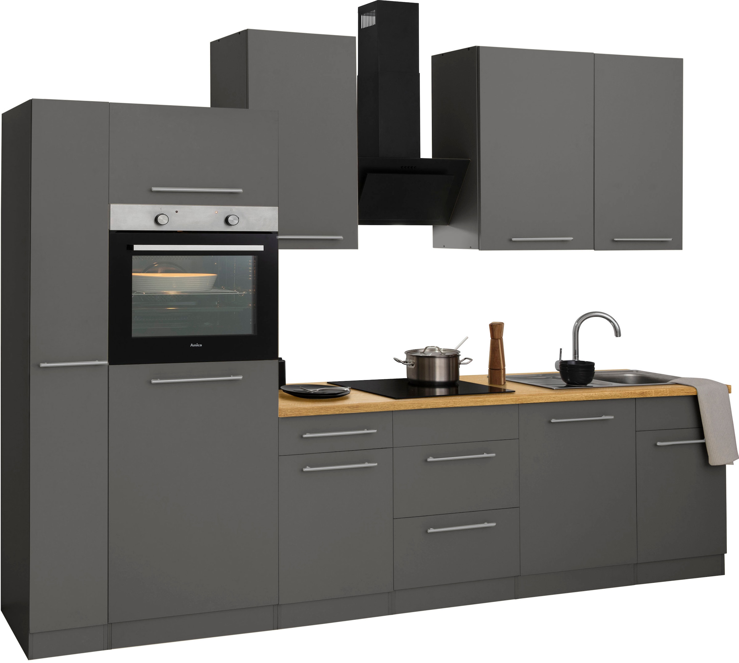 wiho Küchen Küchenzeile »Unna«, mit E-Geräten, Breite 310 cm kaufen | L-Küchen