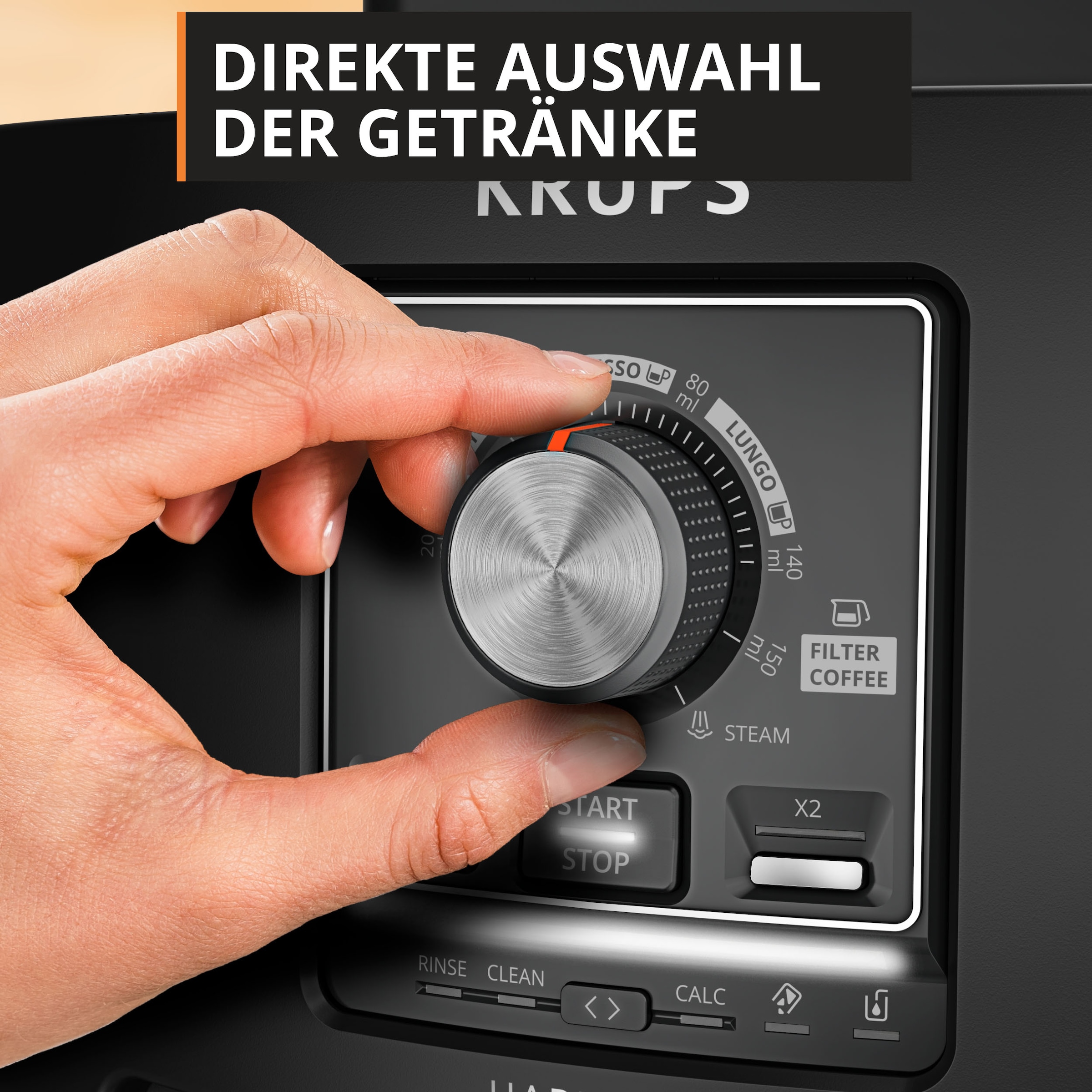 Krups Kaffeevollautomat »EA4008 Serenity« 4 Getränke, Dampfdüse, automatische Reinigung, Doppeltassen-Funktion
