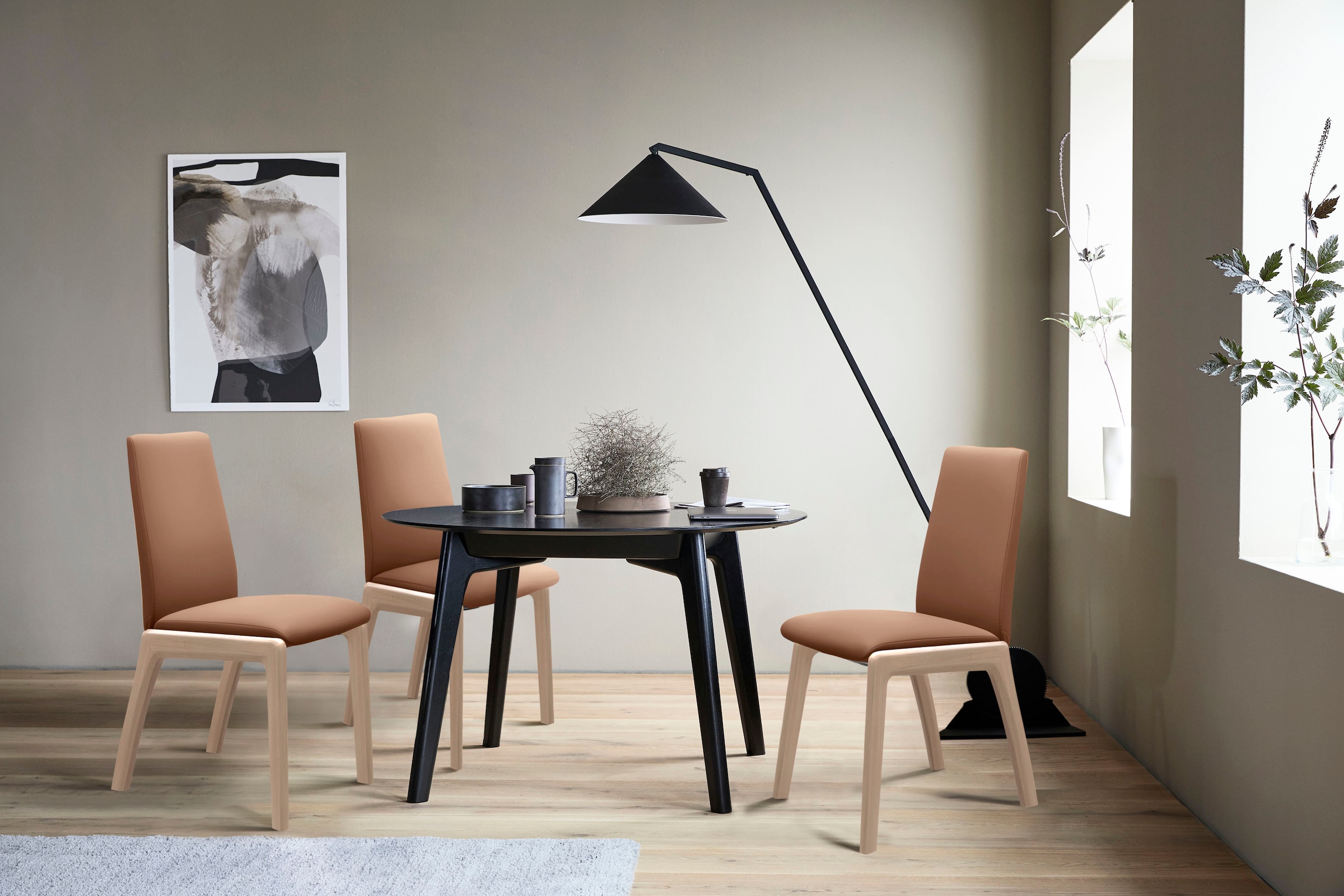 Stressless® Polsterstuhl »Laurel« () Low Back, Größe L, mit abgerundeten Be günstig online kaufen