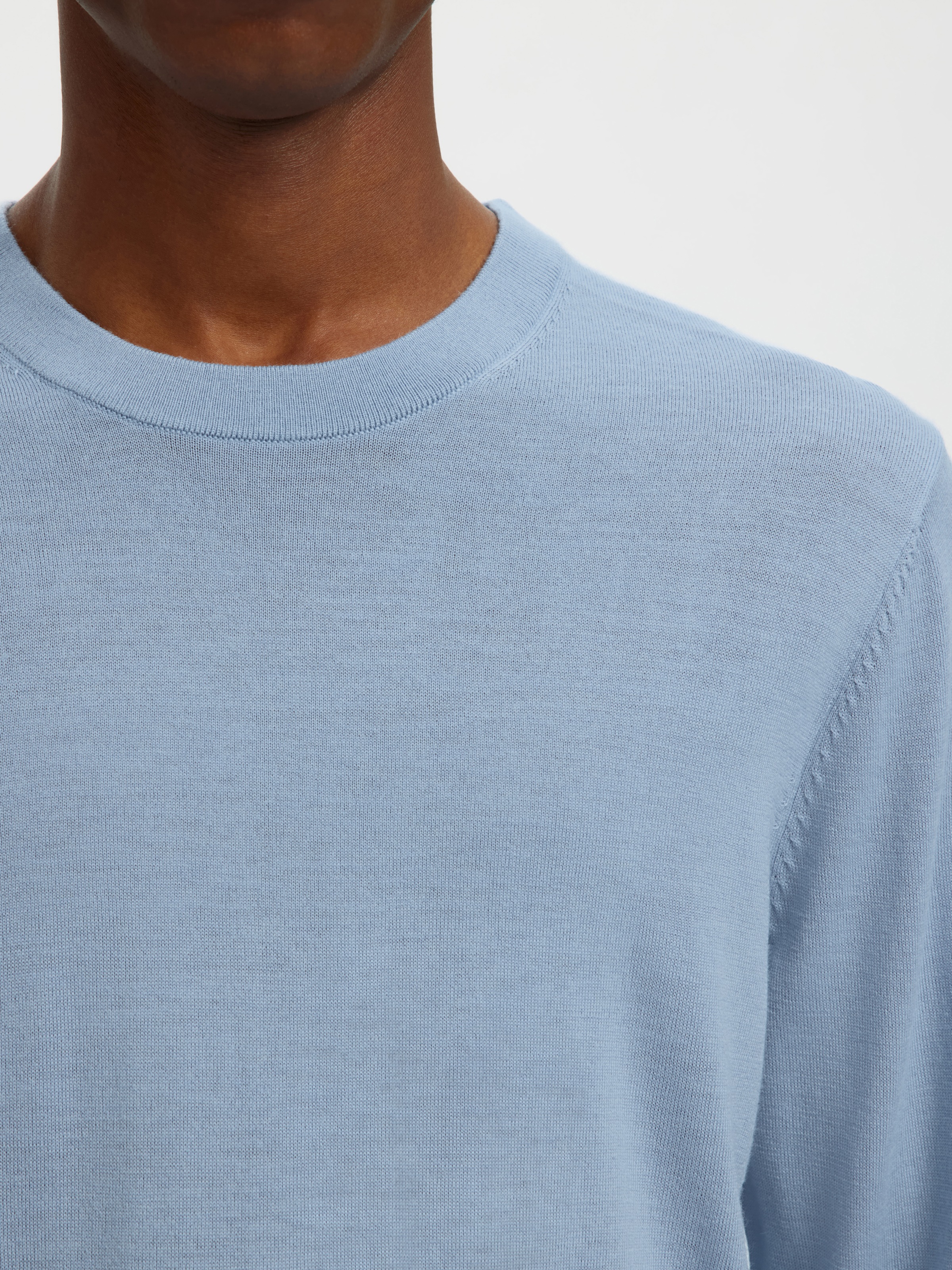 SELECTED Rundhalspullover »SLHTRAY LS KNIT MERINO CREW NECK NOOS« Wolle, regular fit