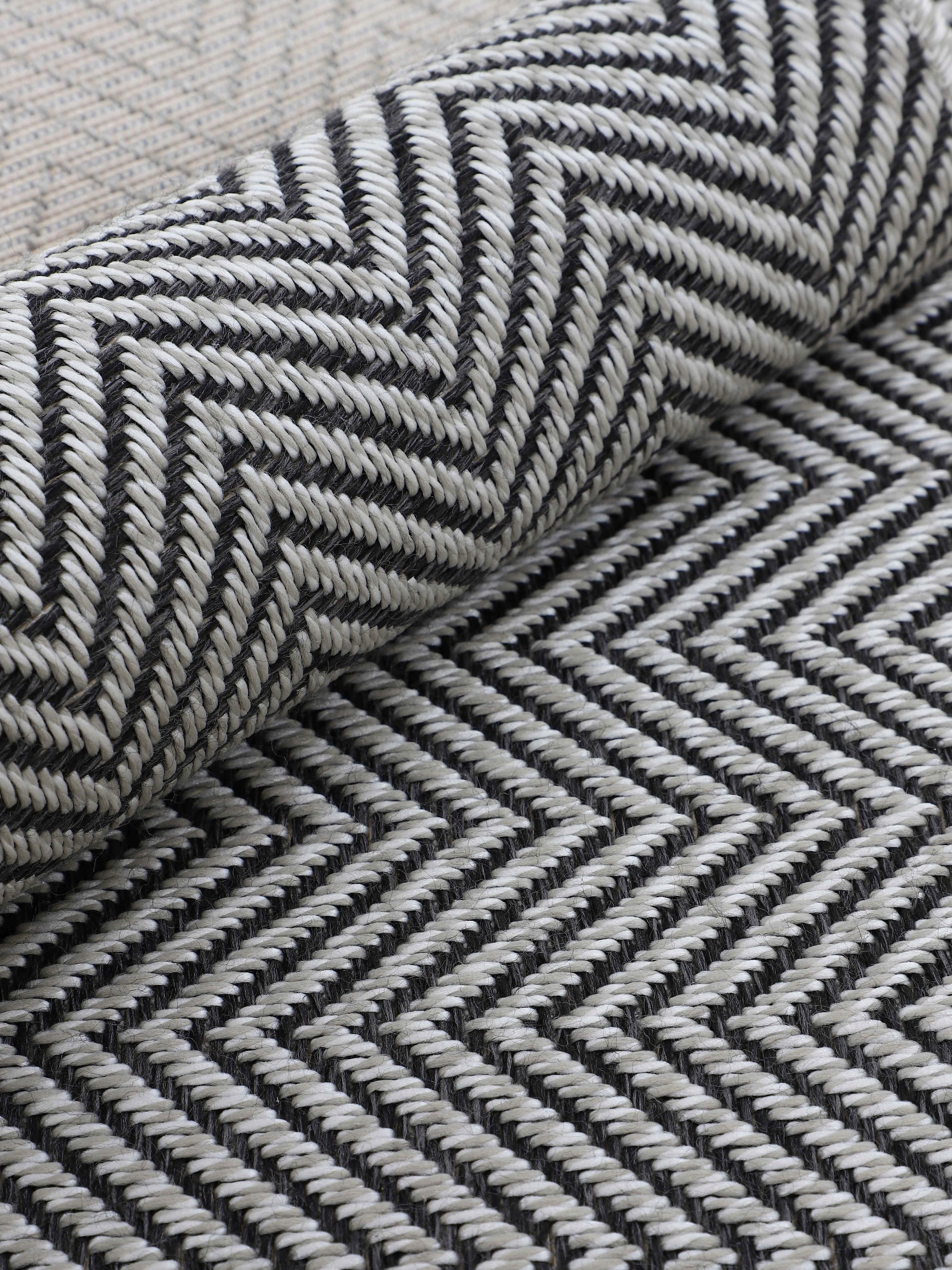 carpetfine Läufer »Boho 106«, rechteckig, 4 mm Höhe, robustes Flachgewebe, Sisal Optik, UV-beständig, Außenbereich